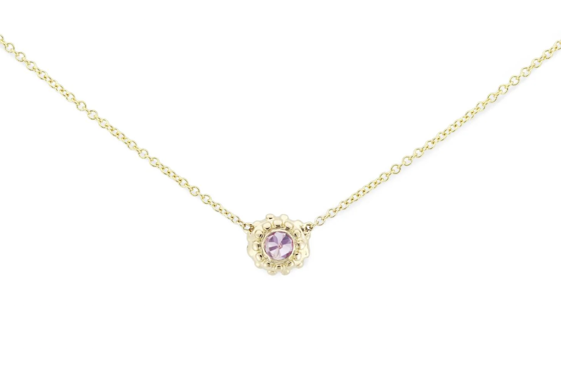 Evo Pink Sapphire Necklace by Ana Katarina