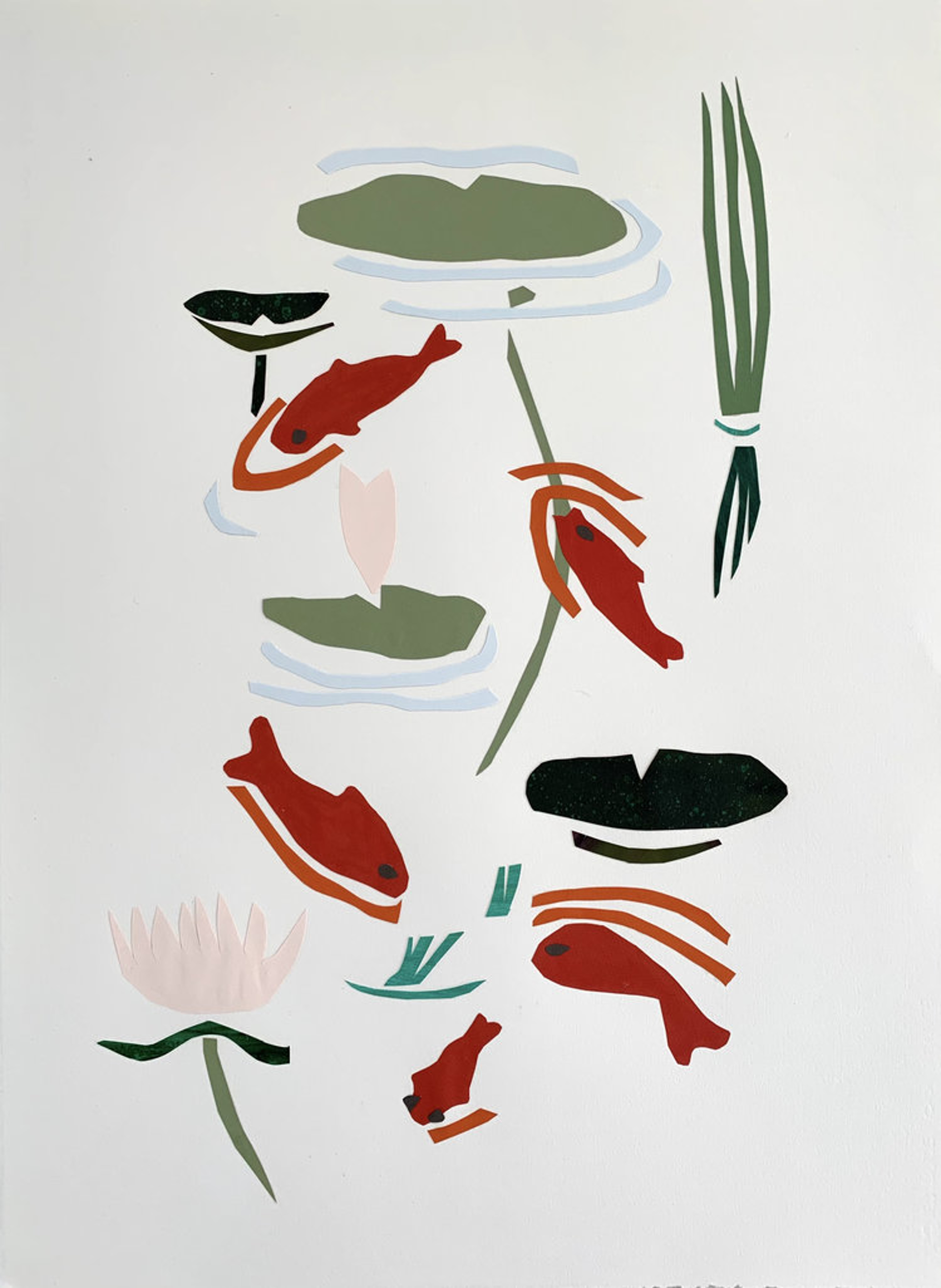 Collage, Fish Pond II by Karen Blair