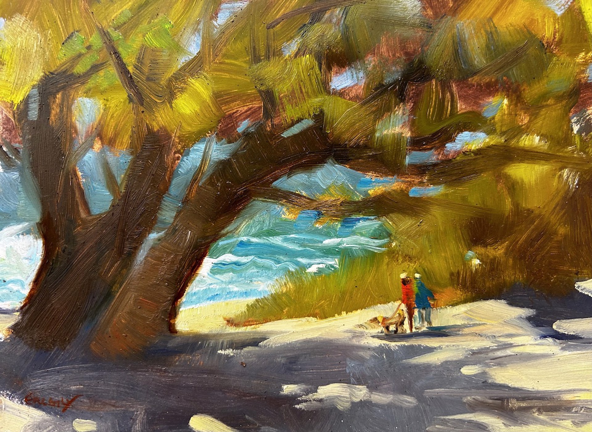 Beach Walk, Carmel by Cornelia Emery