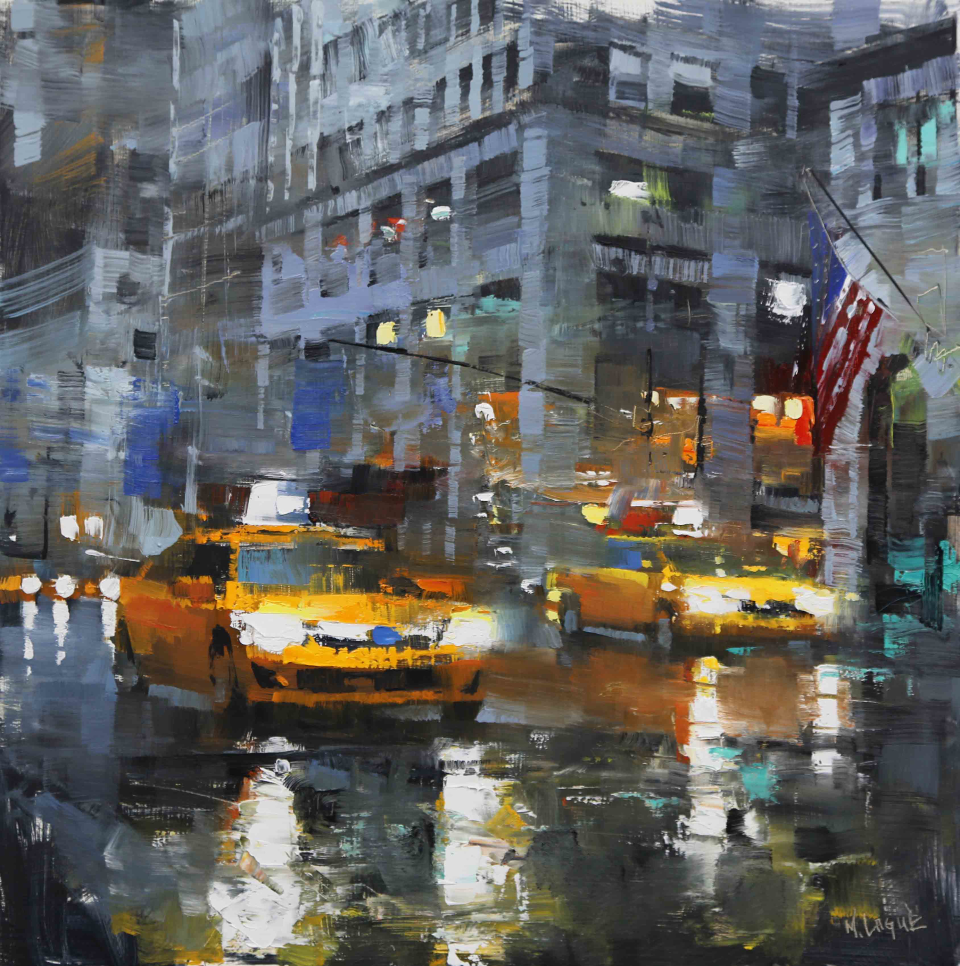 Rainy Manhattan by Mark Lague