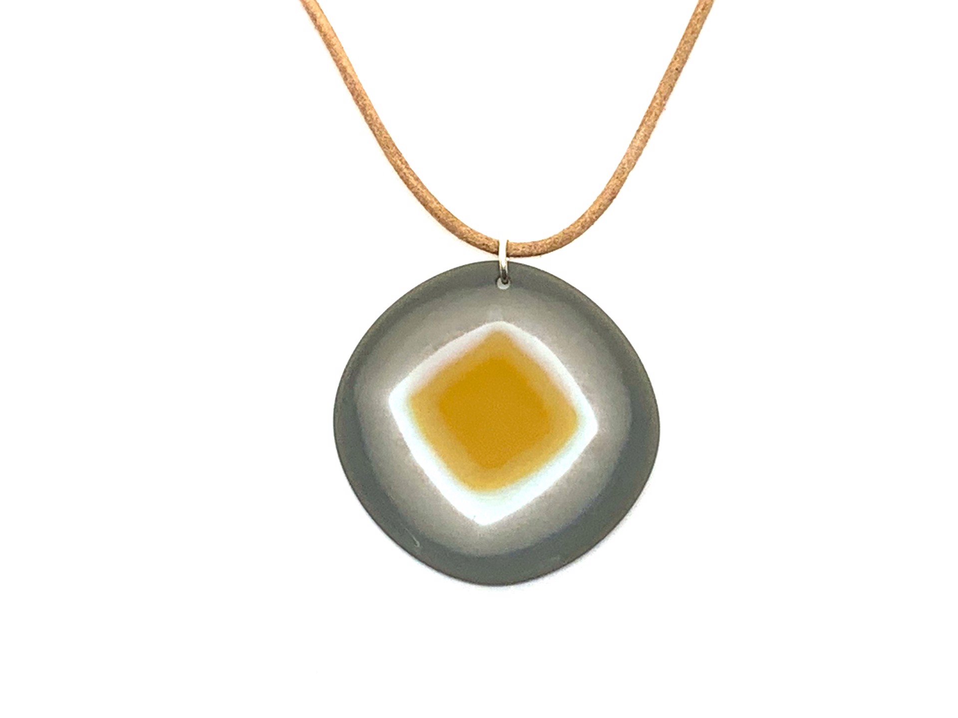Compresed Round Necklace - Grey by Chris Cox