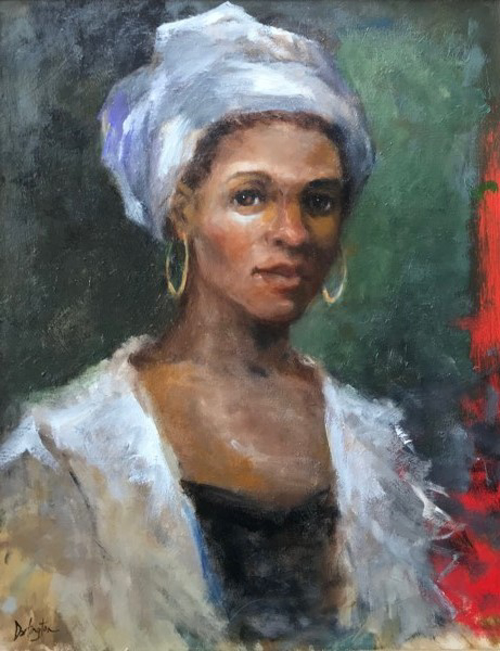 Woman With White Turban by Jim Darlington