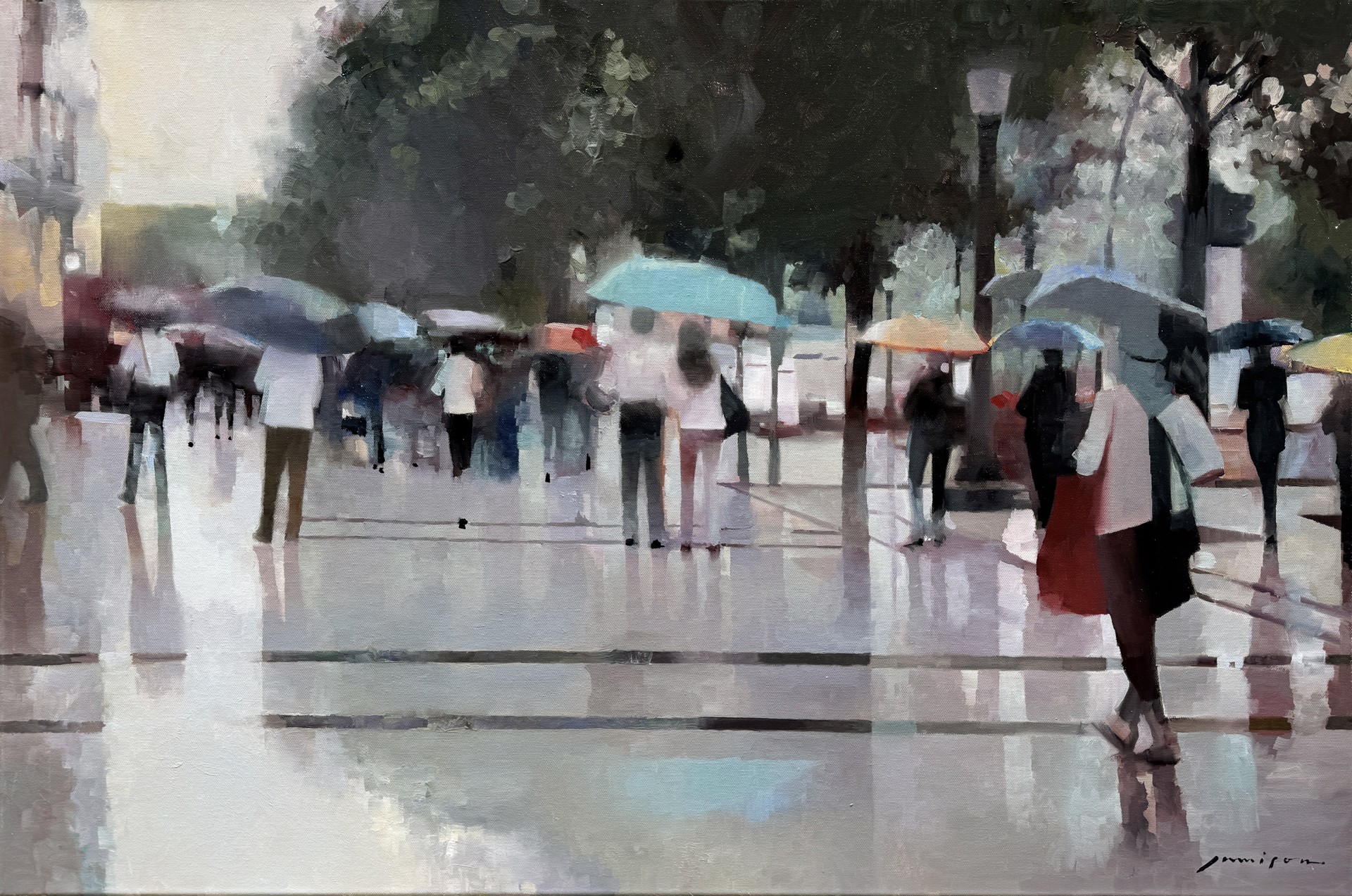 Rain along the Seine by Jeff Jamison