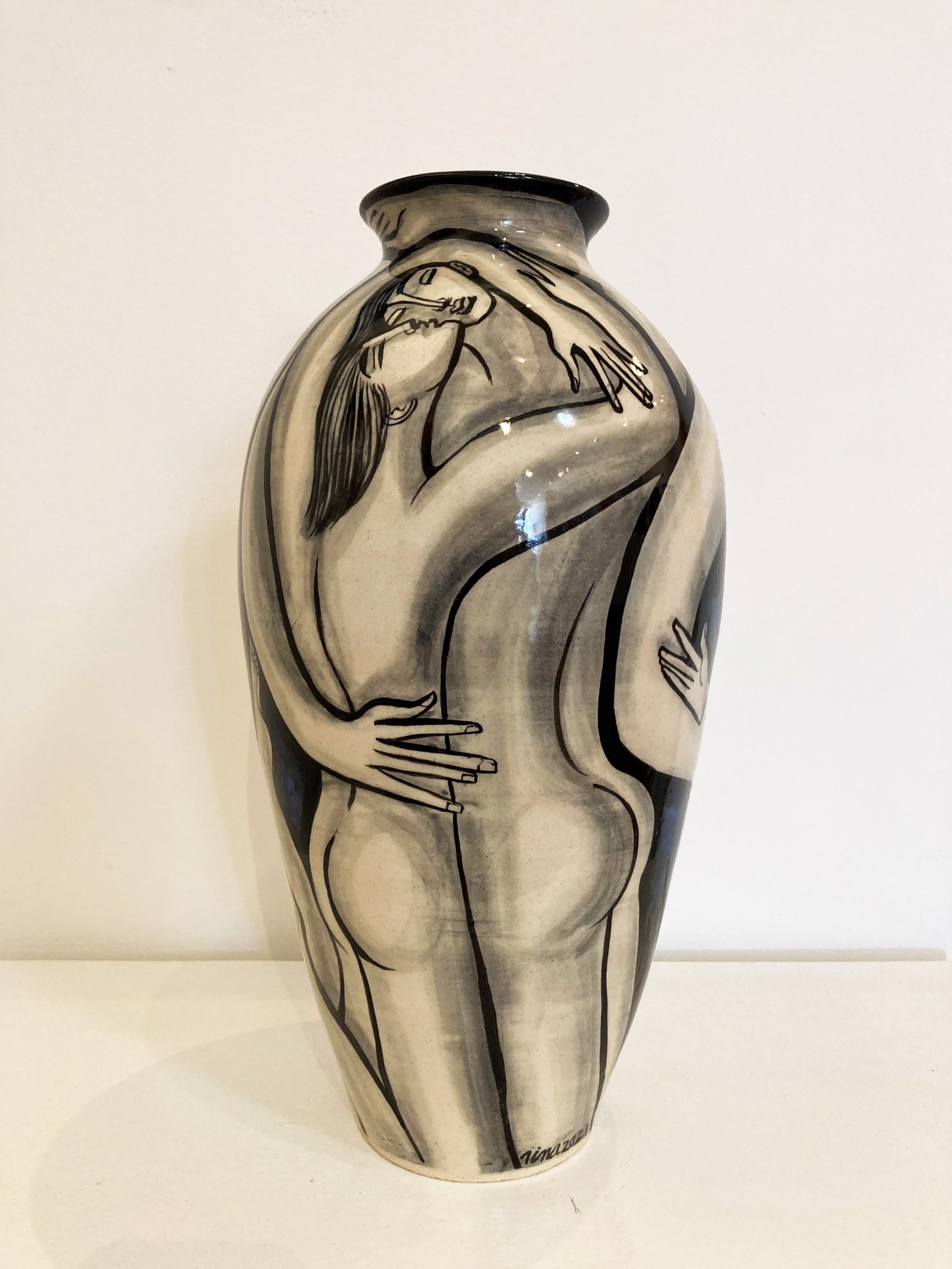 3 Pairs of Lovers Vase by Ken and Tina Riesterer