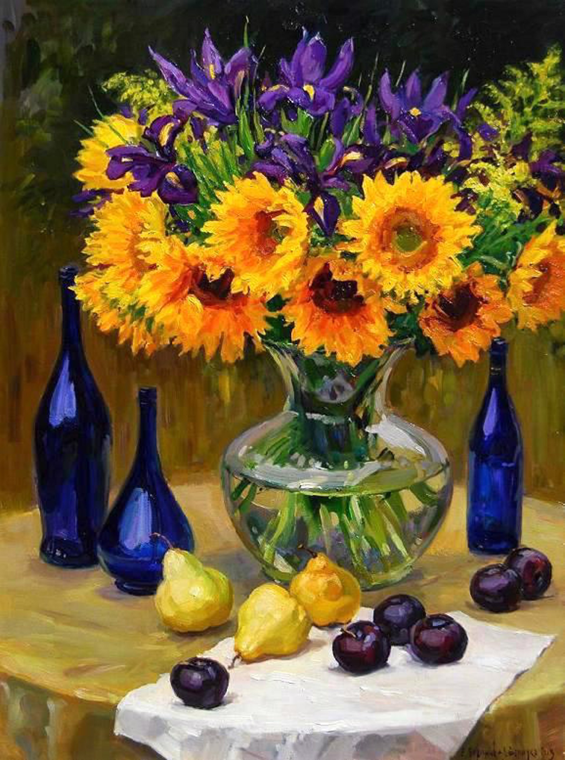 Arrangement in Blues and Yellows by Evgeny & Lydia Baranov