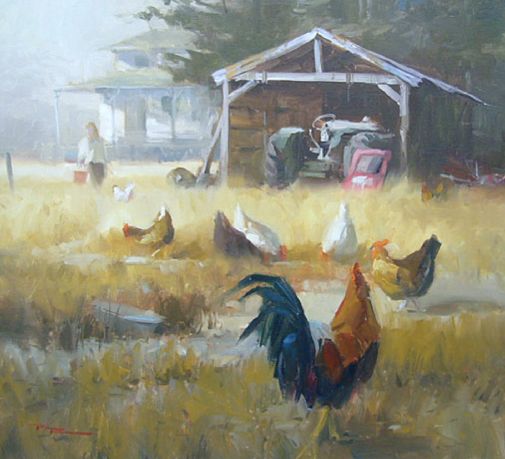 Chickens in Paradise  by Richard Robinson