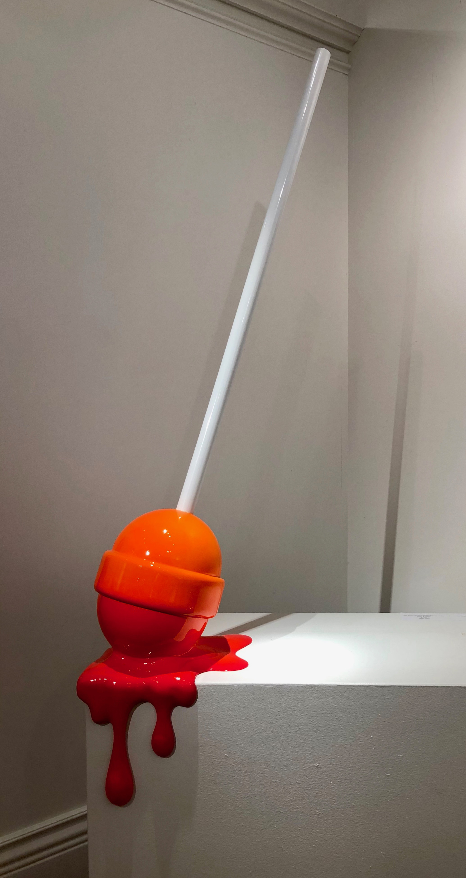 "The Sweet Life" Orange To Red Drip Lollipop - Medium by Elena Bulatova