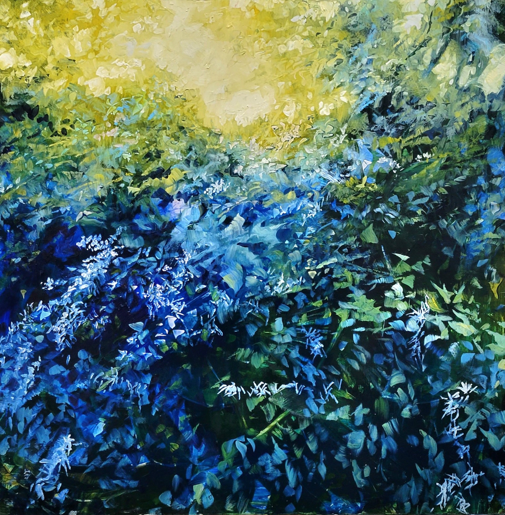 Cascade of Wildflowers by David Dunlop