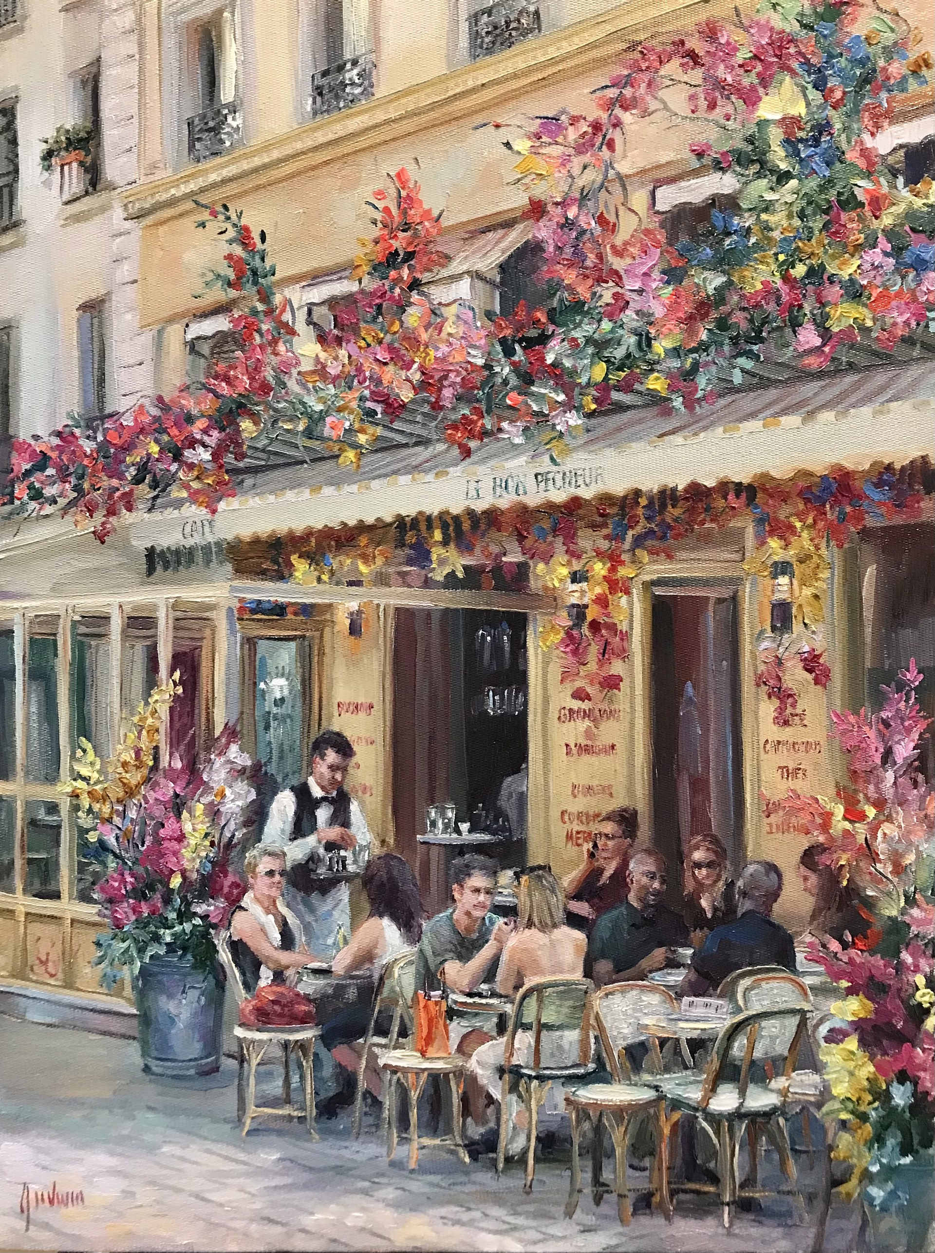 Flowers of Le Bon Pecheur, Paris by Lindsay Goodwin