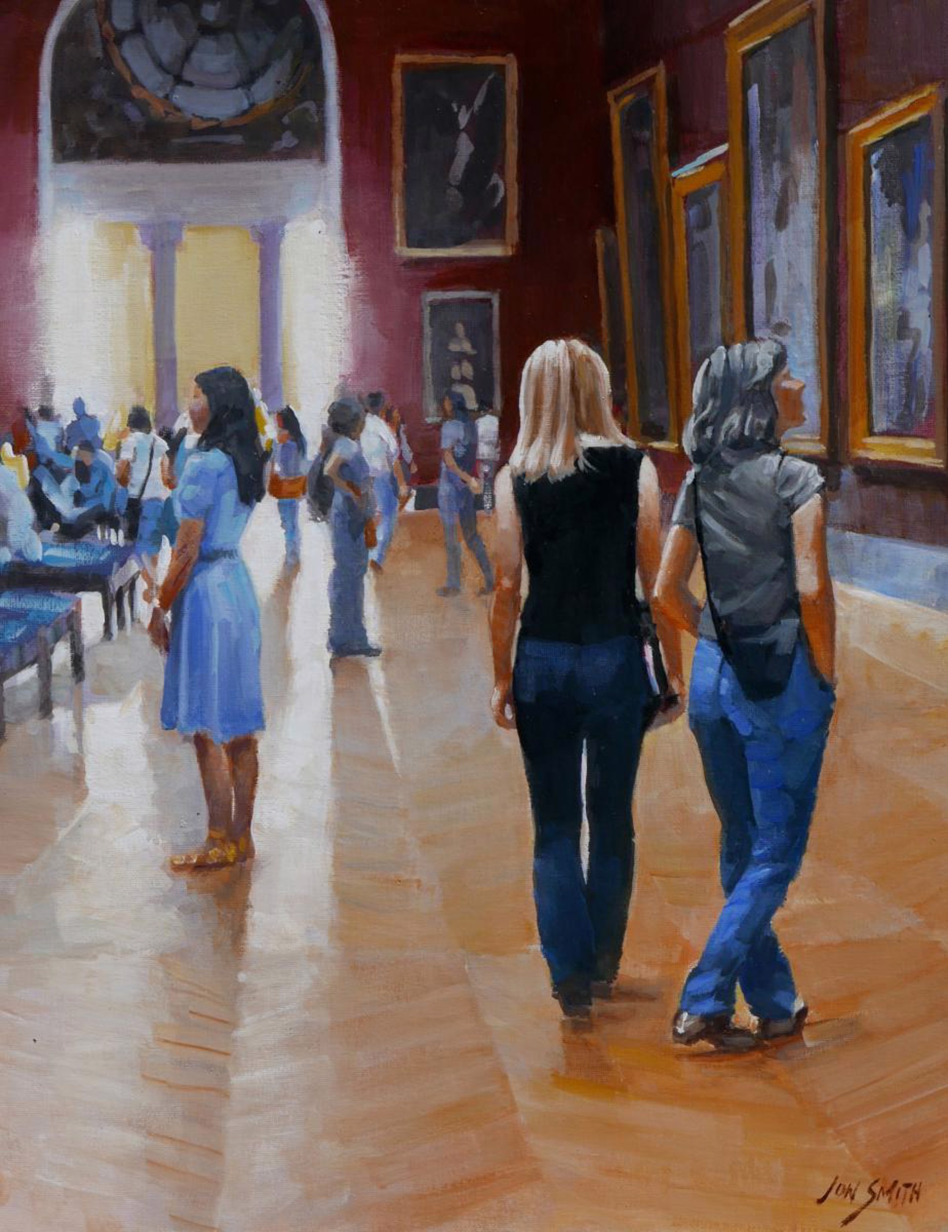 Friends in the Louvre by Jon Smith