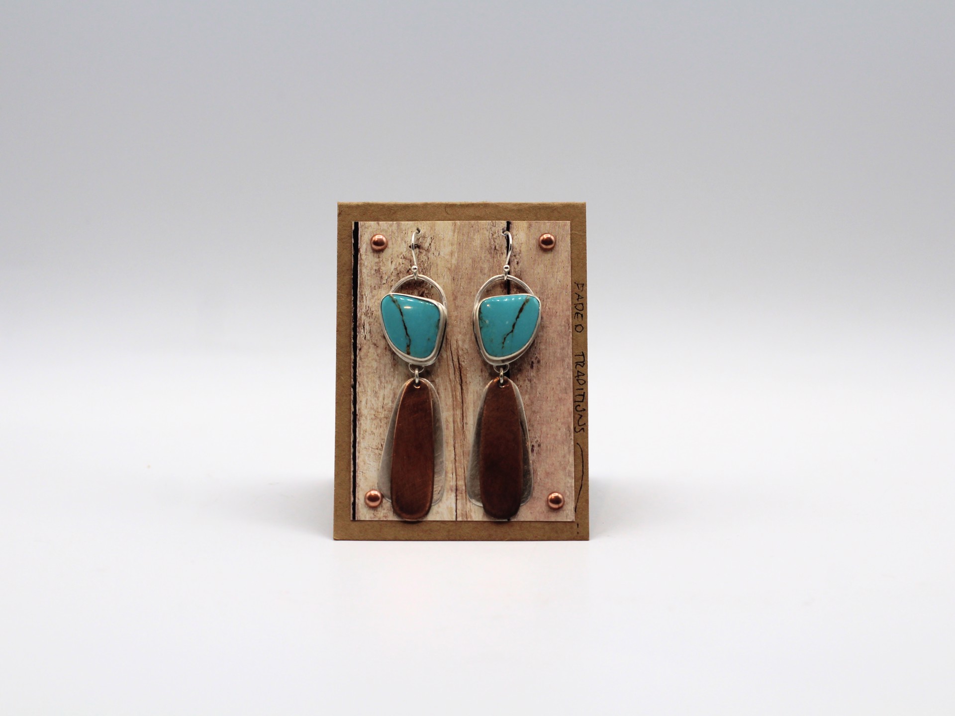 Kingman Turquoise with Layered Sterling and Shiubuichi Dangles by Ashley Hanna