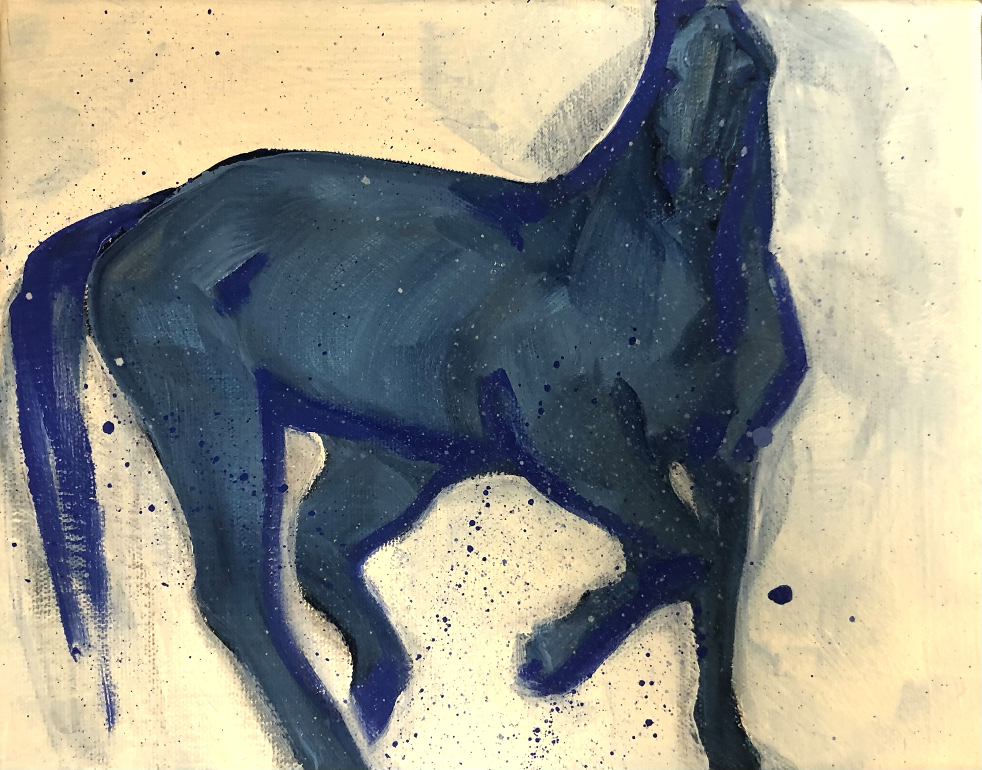 Small Blue Horse Study #10 by Melissa Auberty