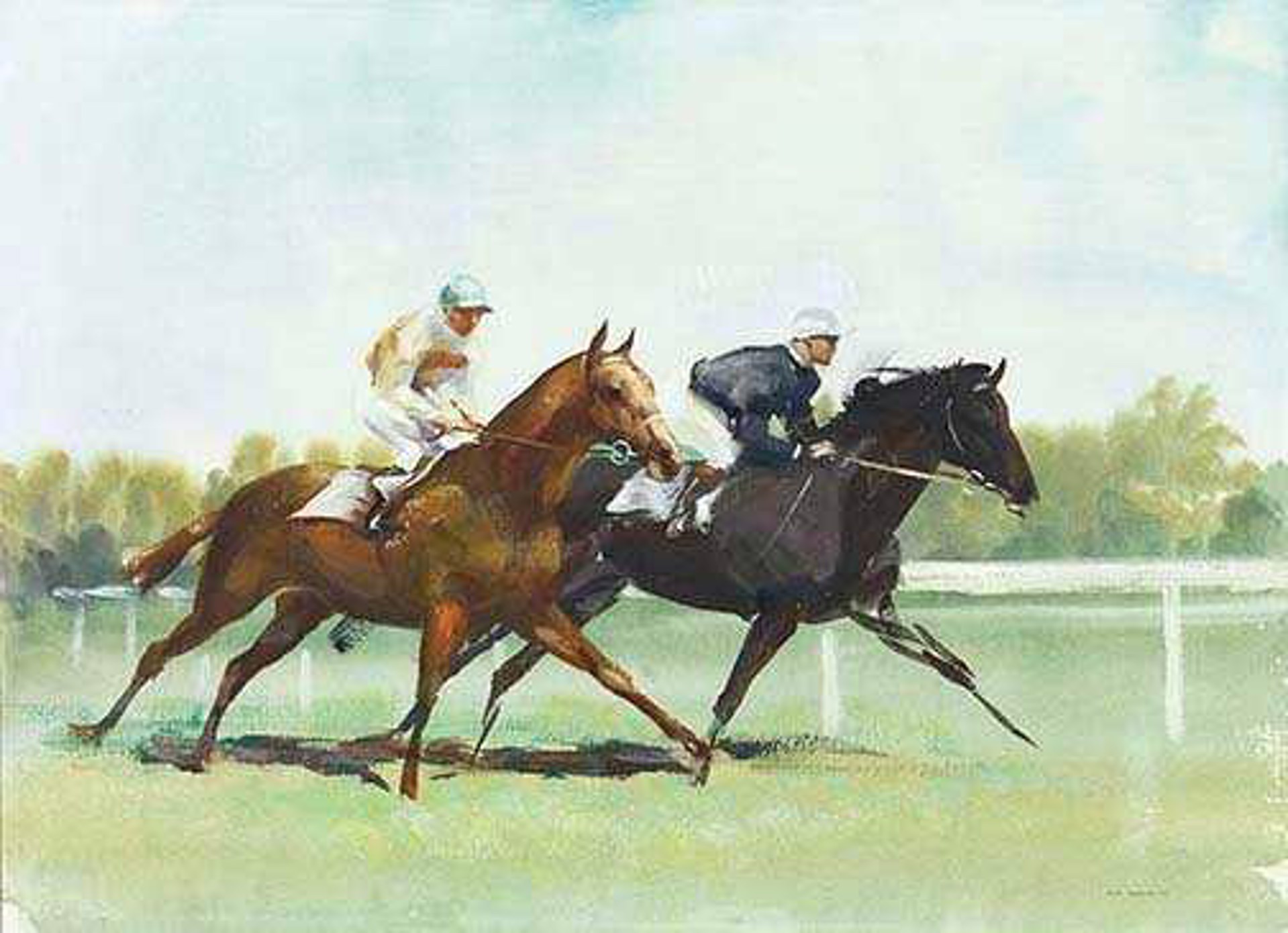 Spring Meeting Lord Derby's Filly by a Half by John R. Skeaping