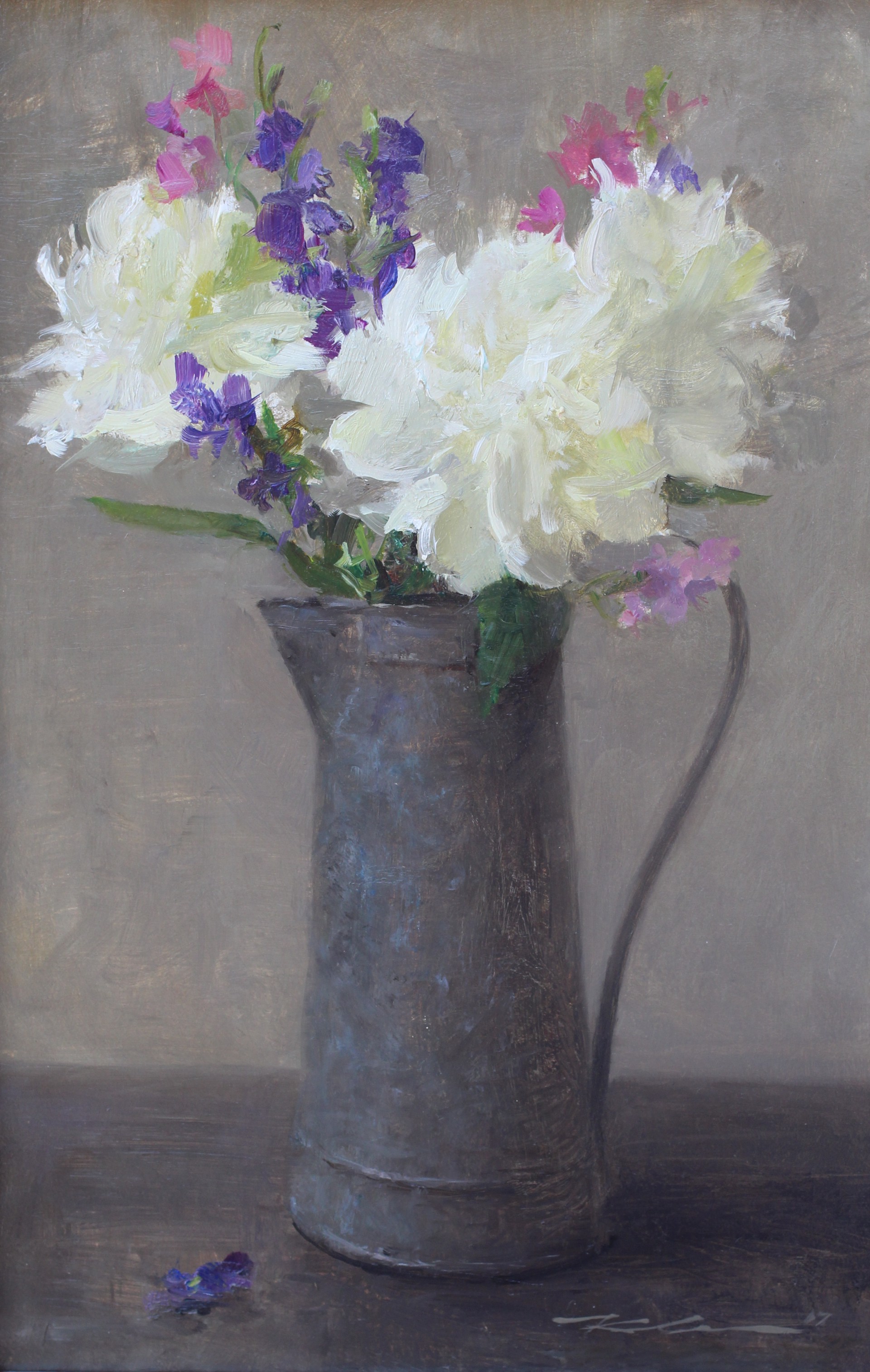 White Peonies by Michael Klein