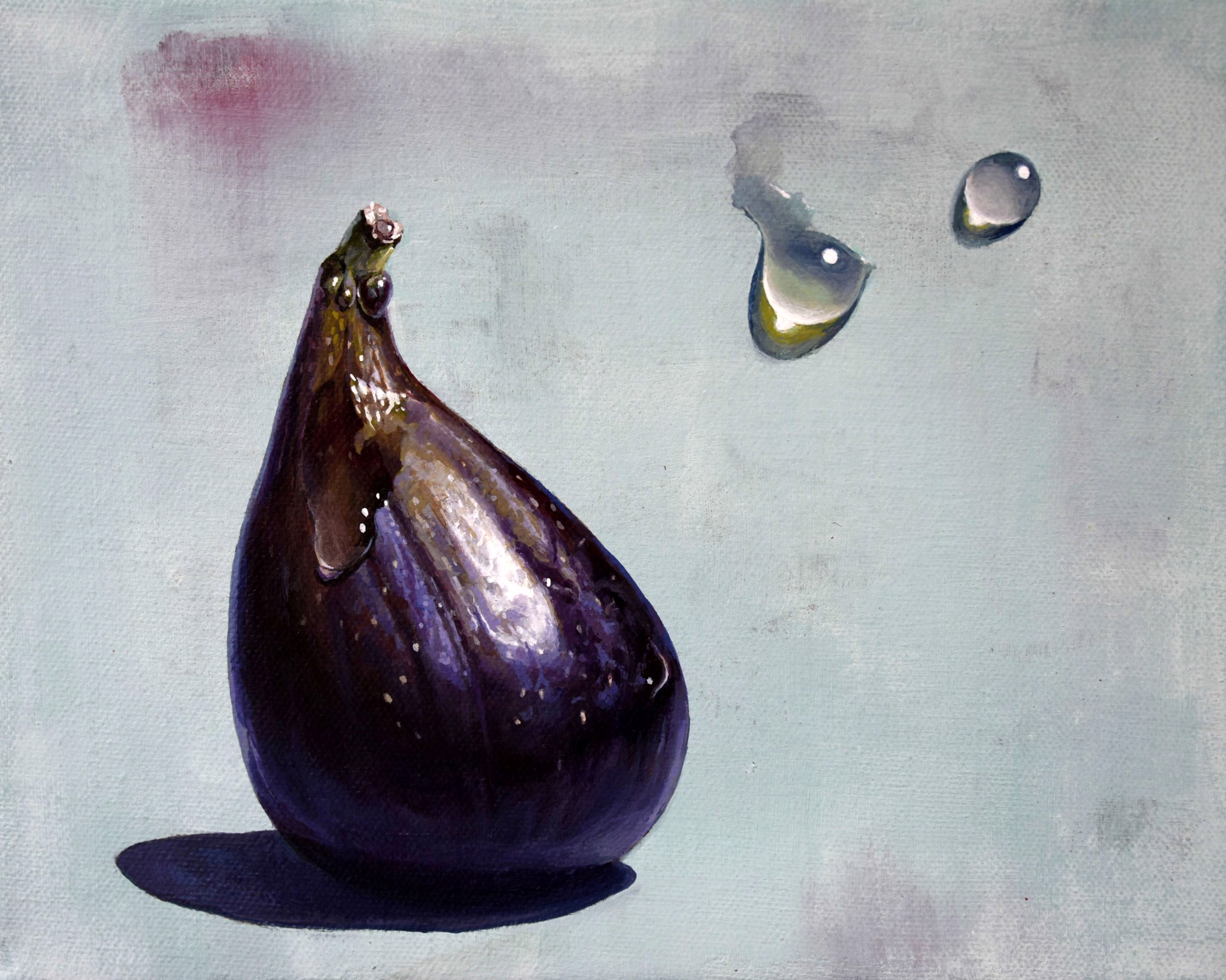 A Fig and Water Drops by Paul Art Lee