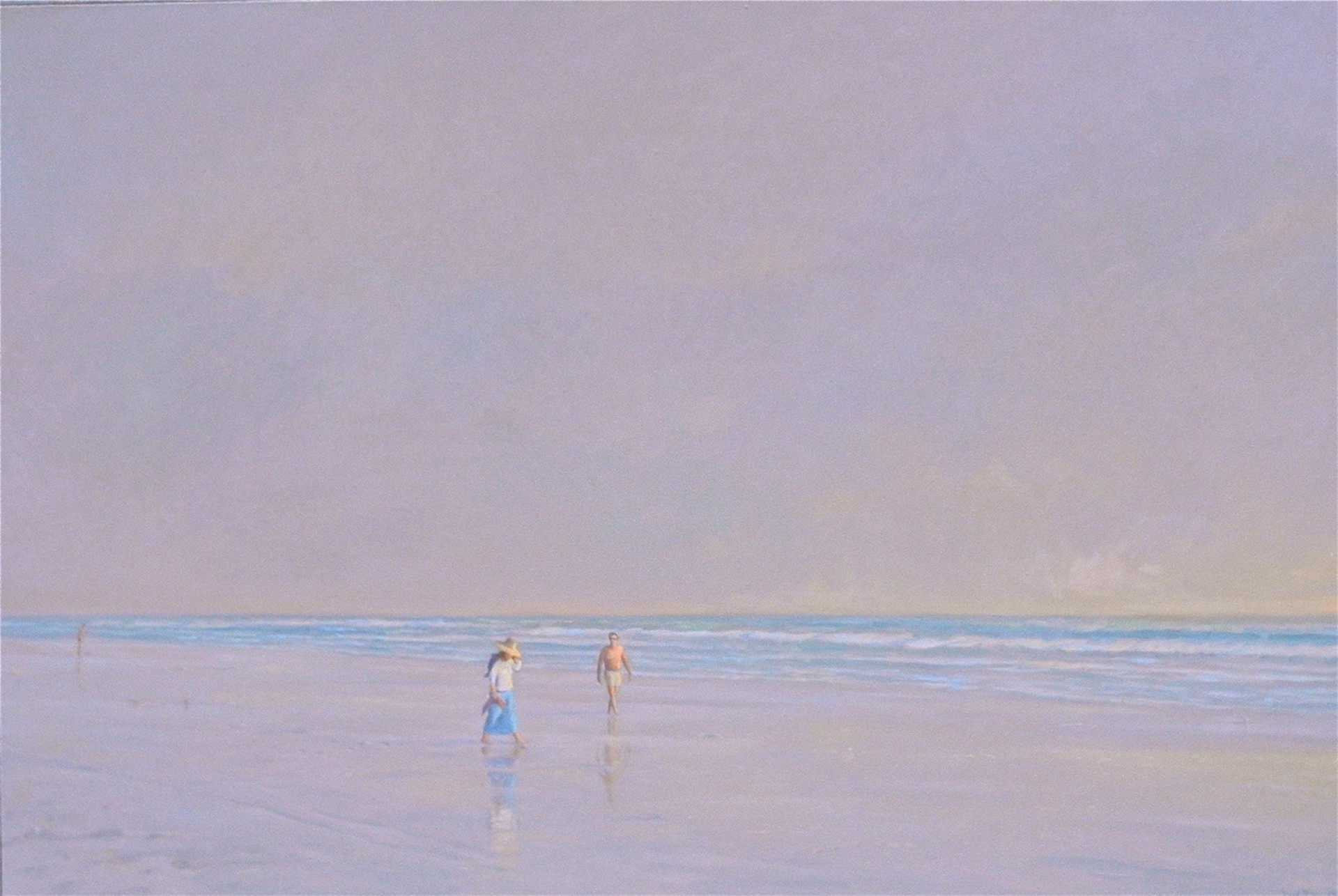 Two Figures on the Beach by Willard Dixon