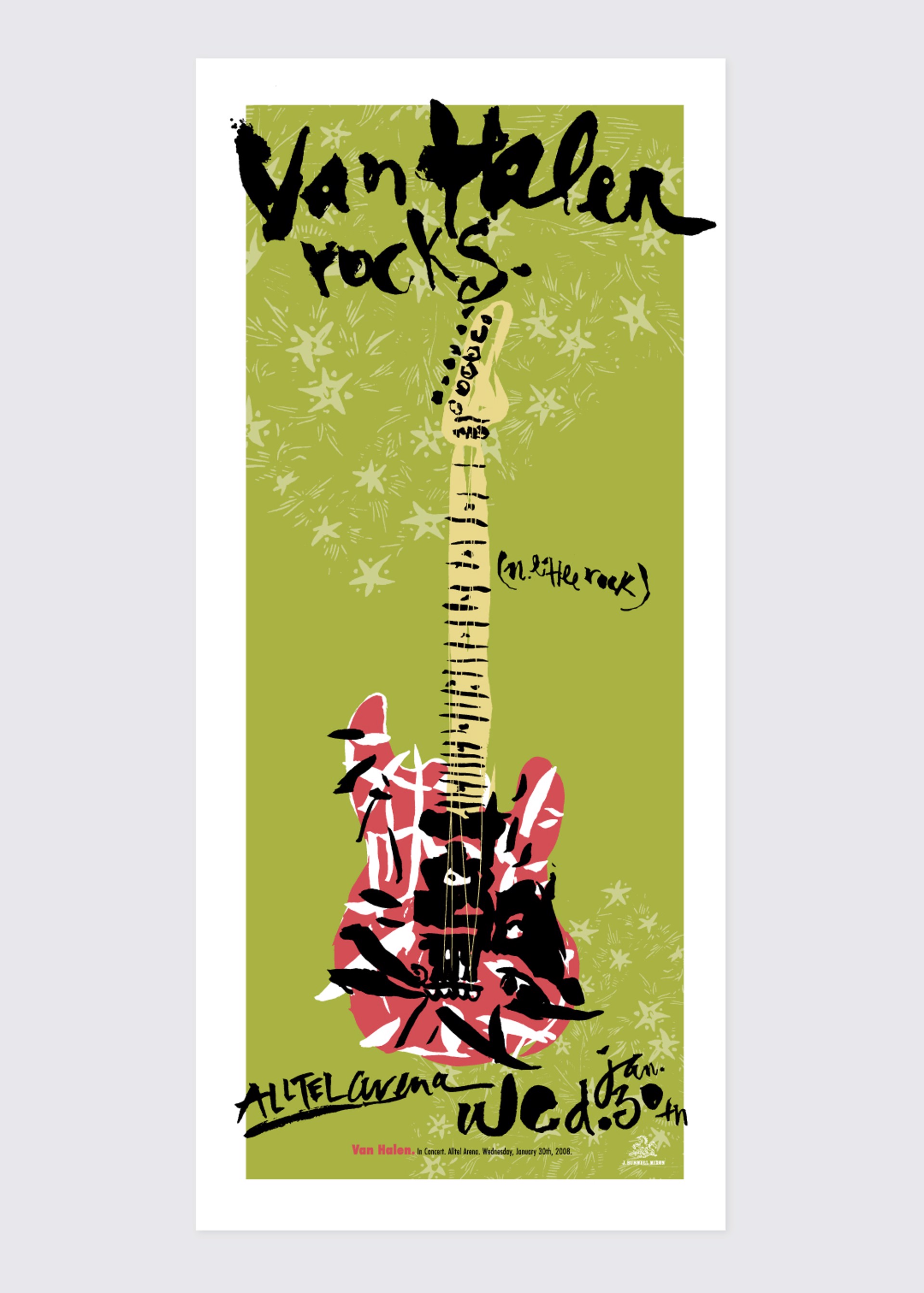 Van Halen Concert Poster by Jamie Burwell Mixon