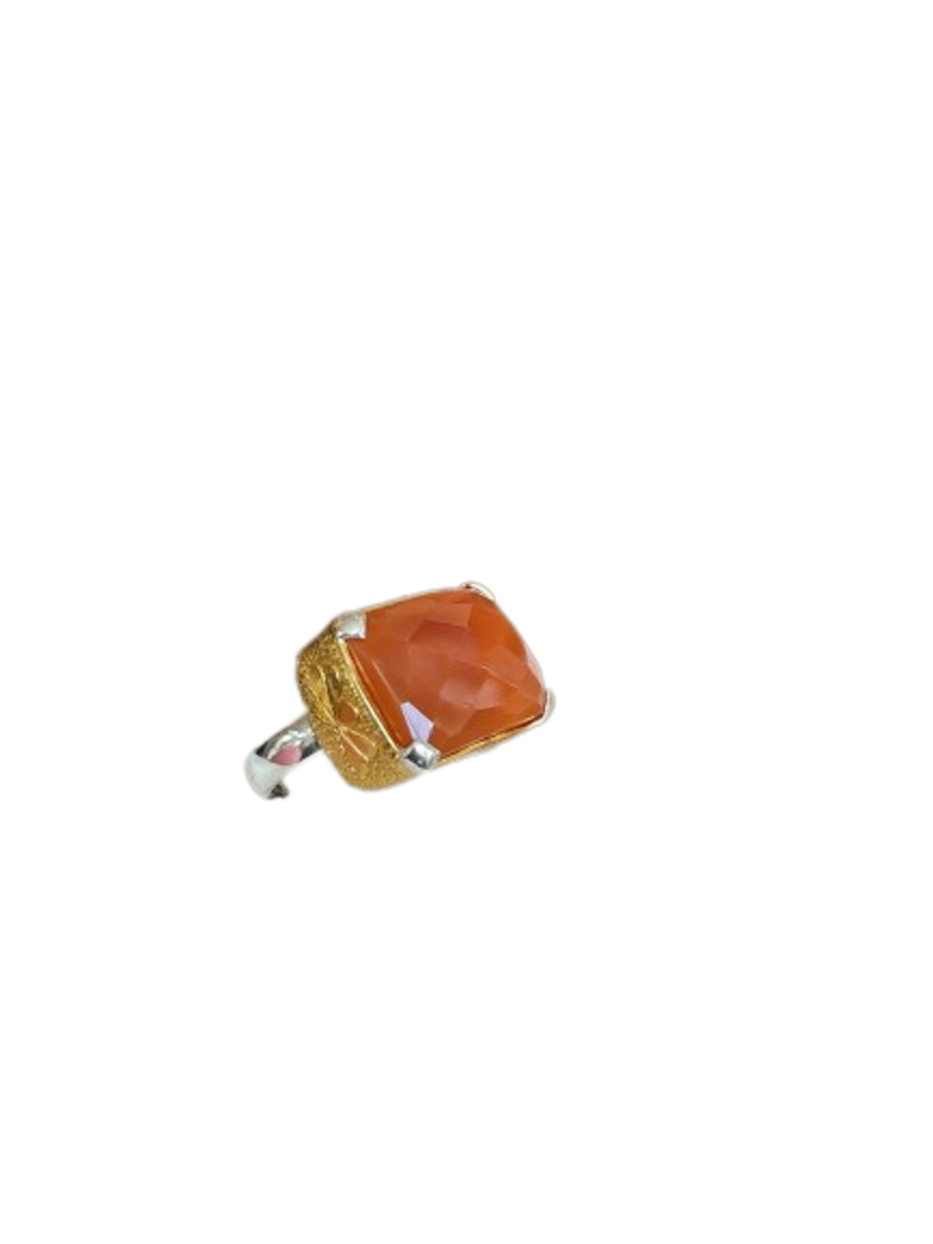 Red Onyx Rectangle Ring by J.Catma