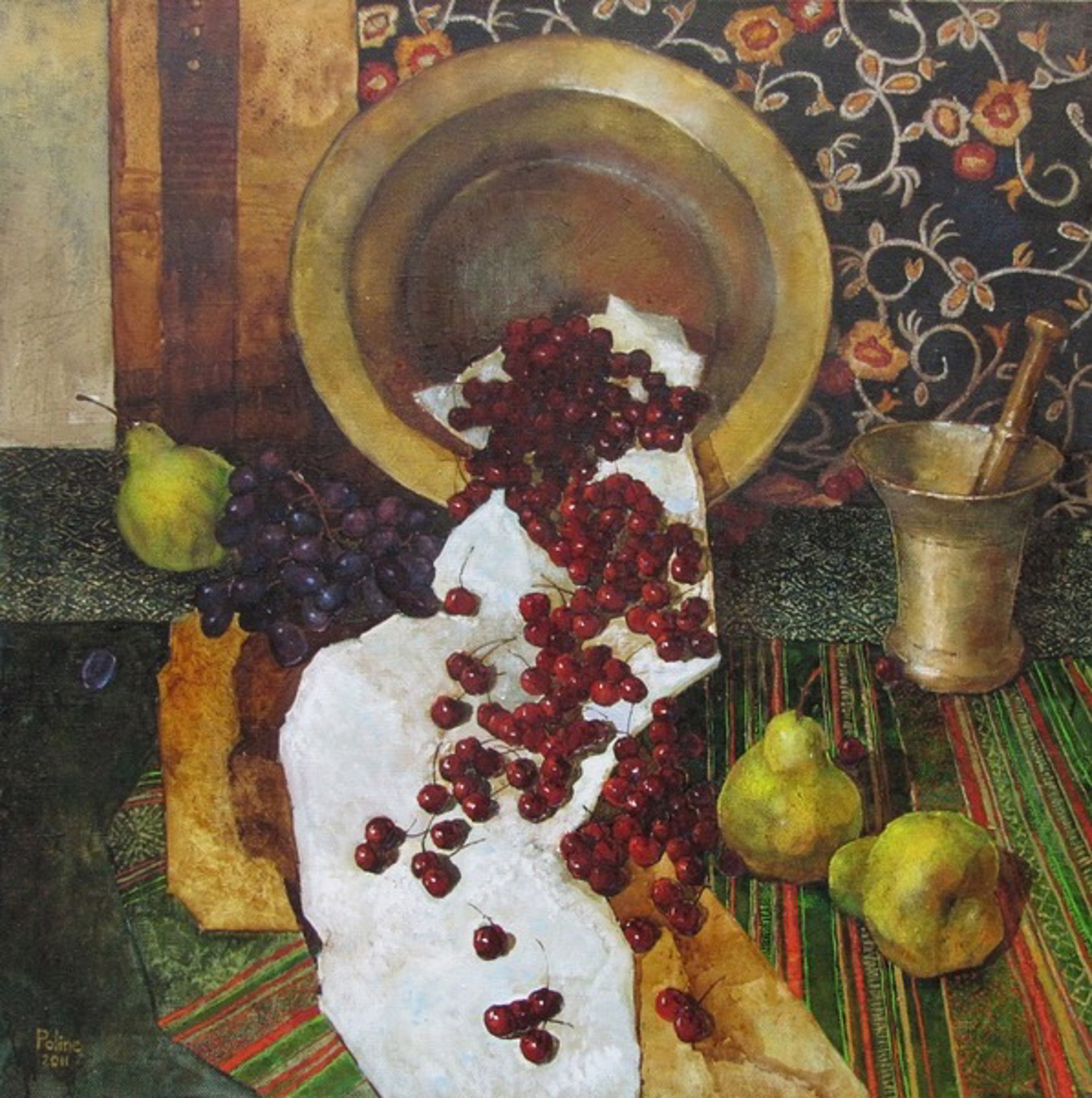 Still Life with Cherries by Polina Kuznetsova