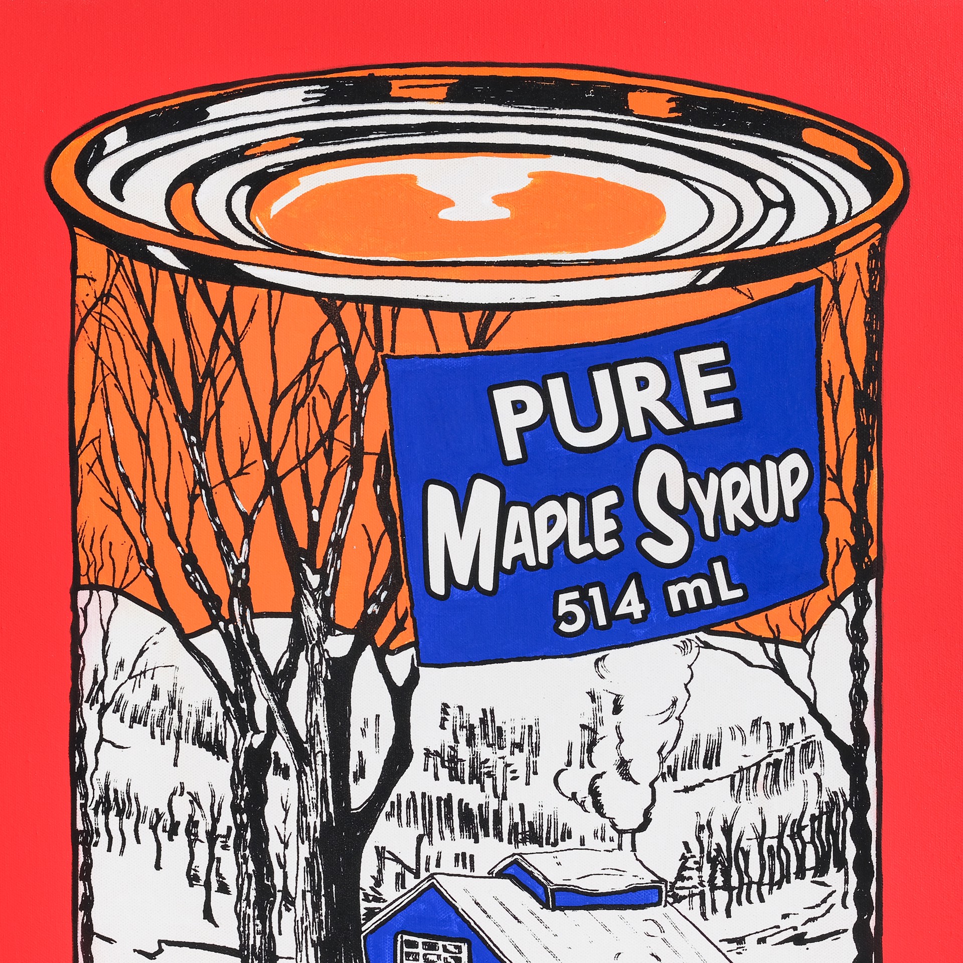 Maple Syrup Can - Red & Orange by Whatisadam