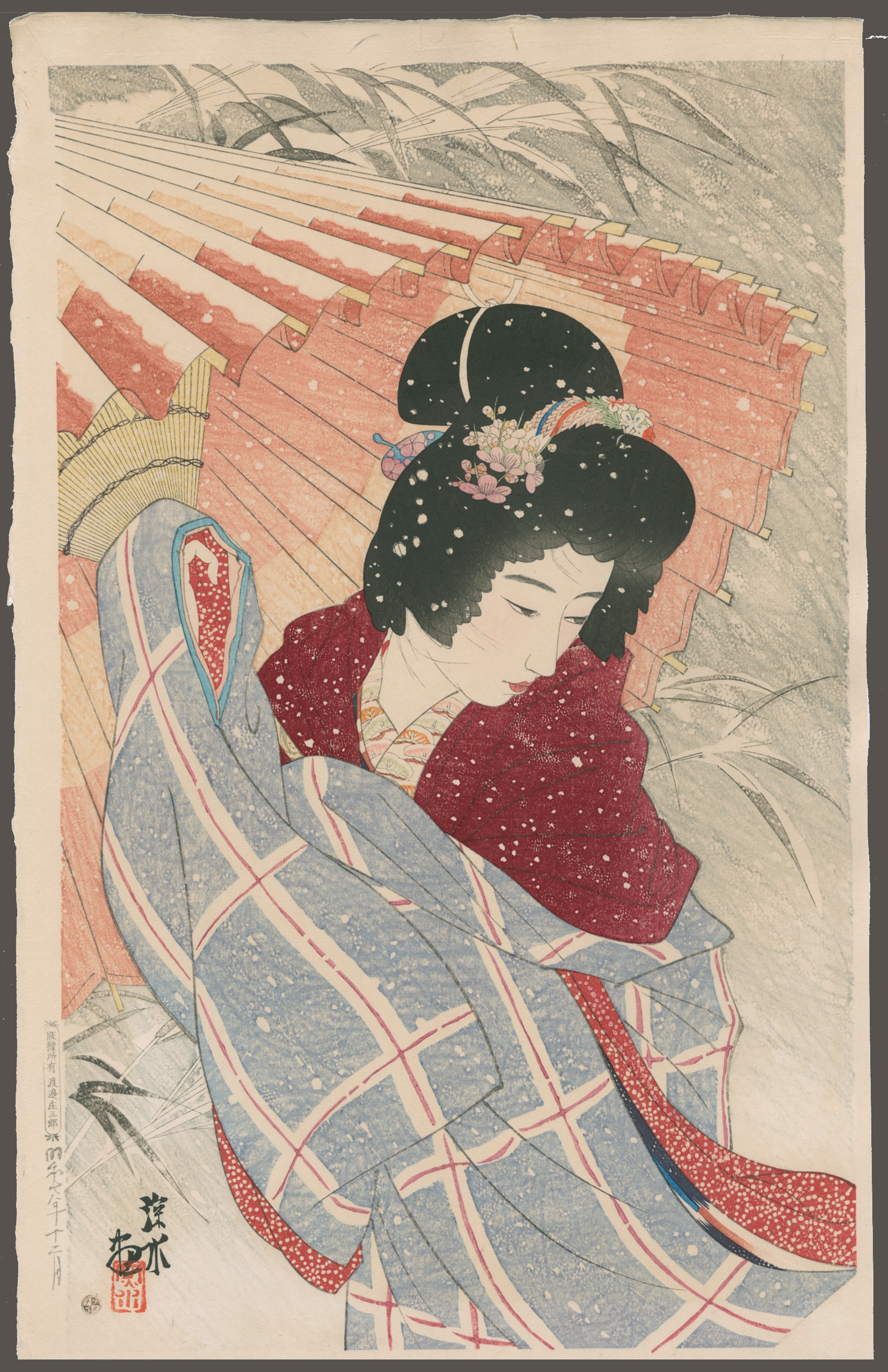 Snowstorm 2nd Series of Modern Beauties by Shinsui