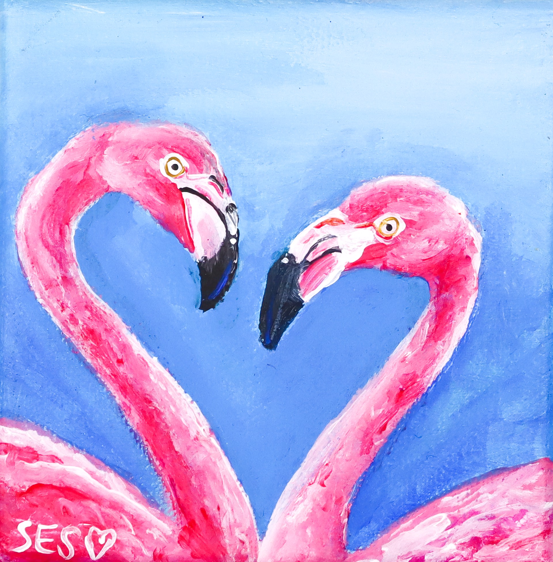 Flamingos in Love by Sarah Swan