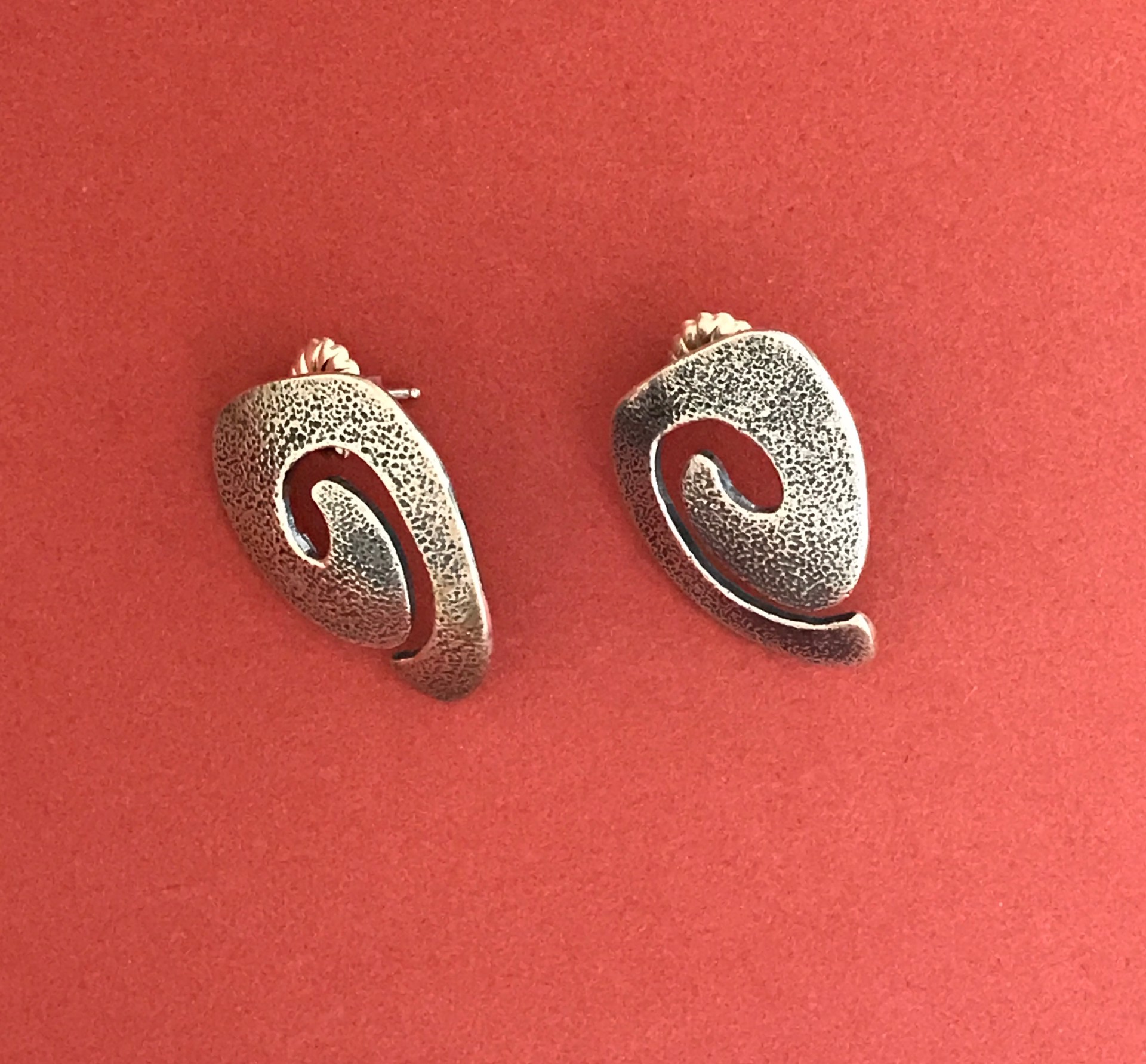 Swirl earrings post by Melanie Yazzie