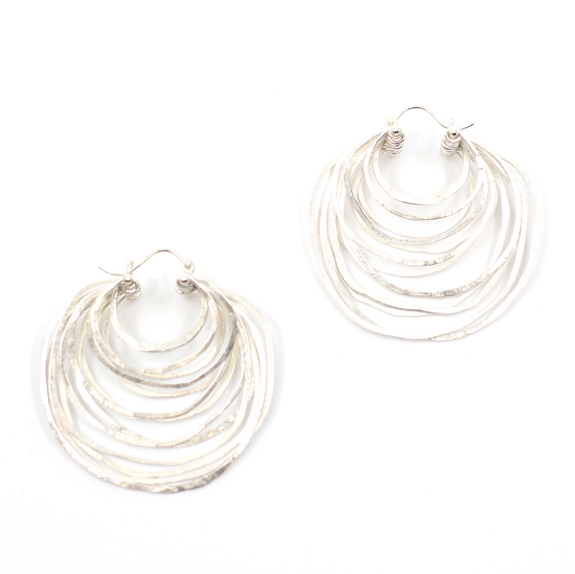 Large Crescent Hoops by Leia Zumbro