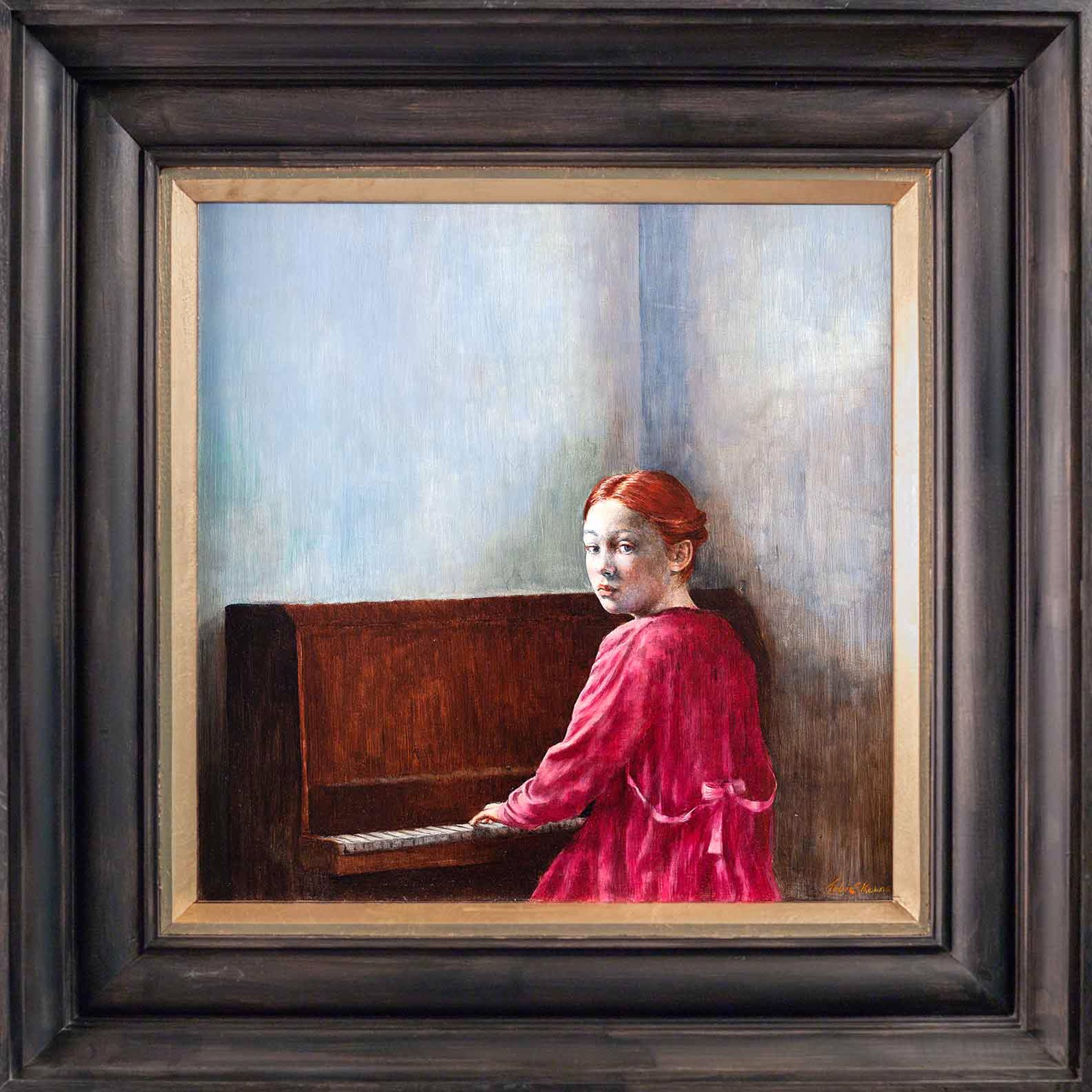 Girl At Piano by Tobias Keene