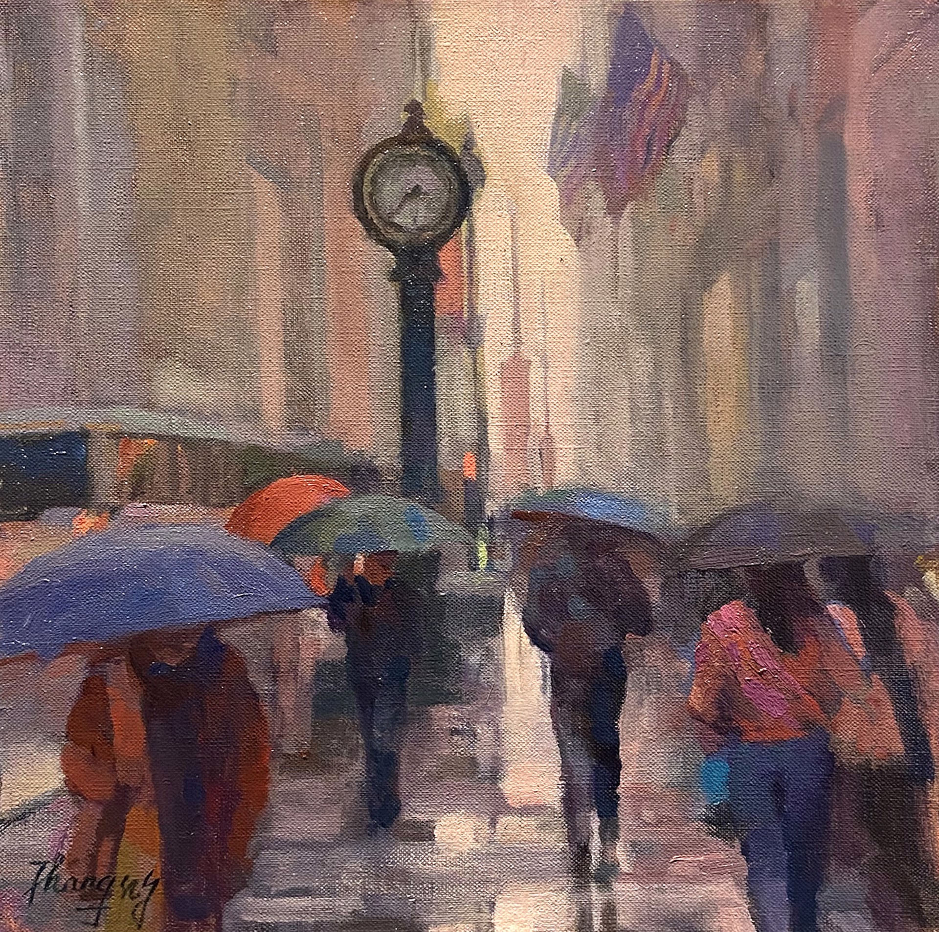 Fifth Avenue in the Rain by Hongnian Zhang