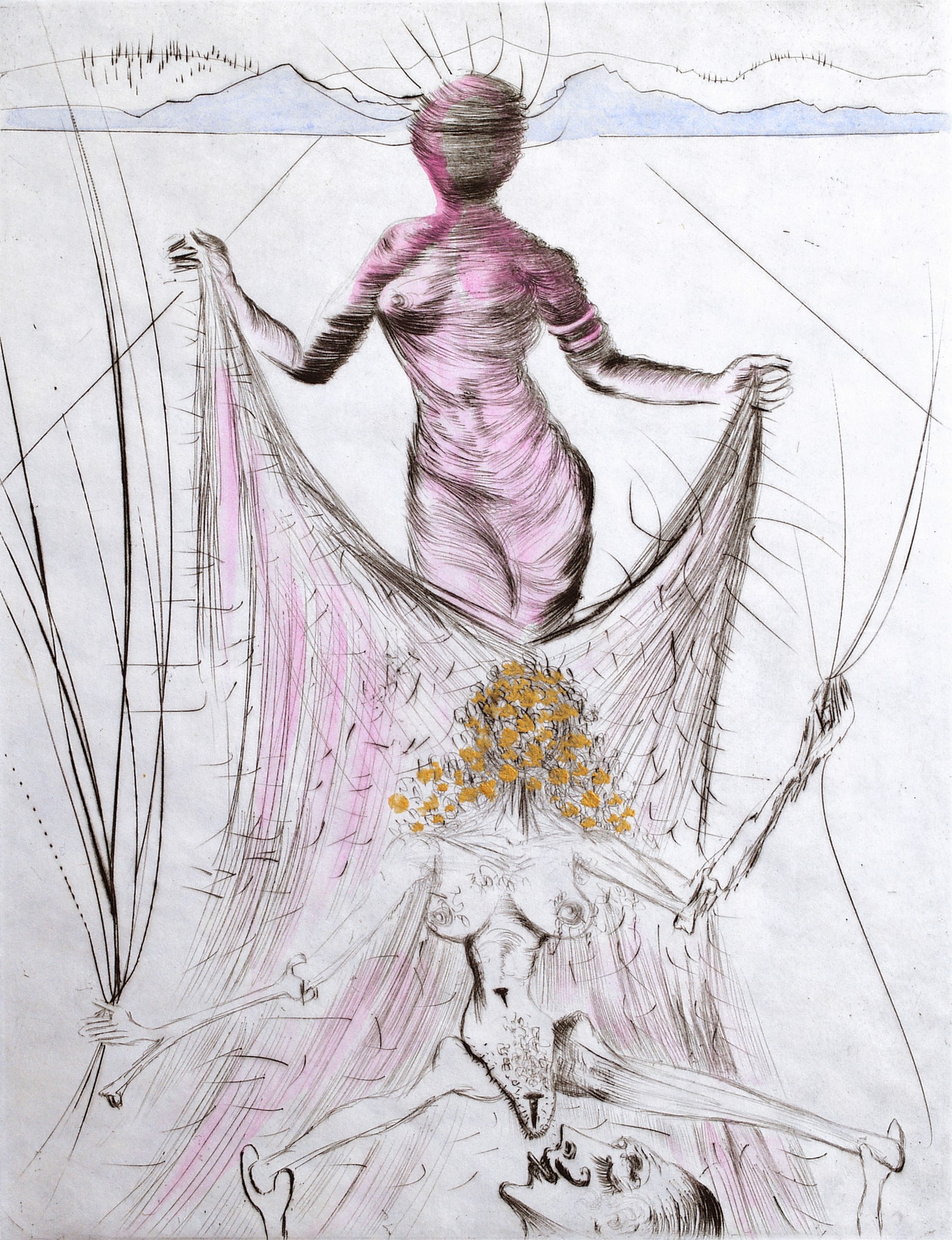 Venus in Furs "Woman Holding Veil" by Salvador Dali