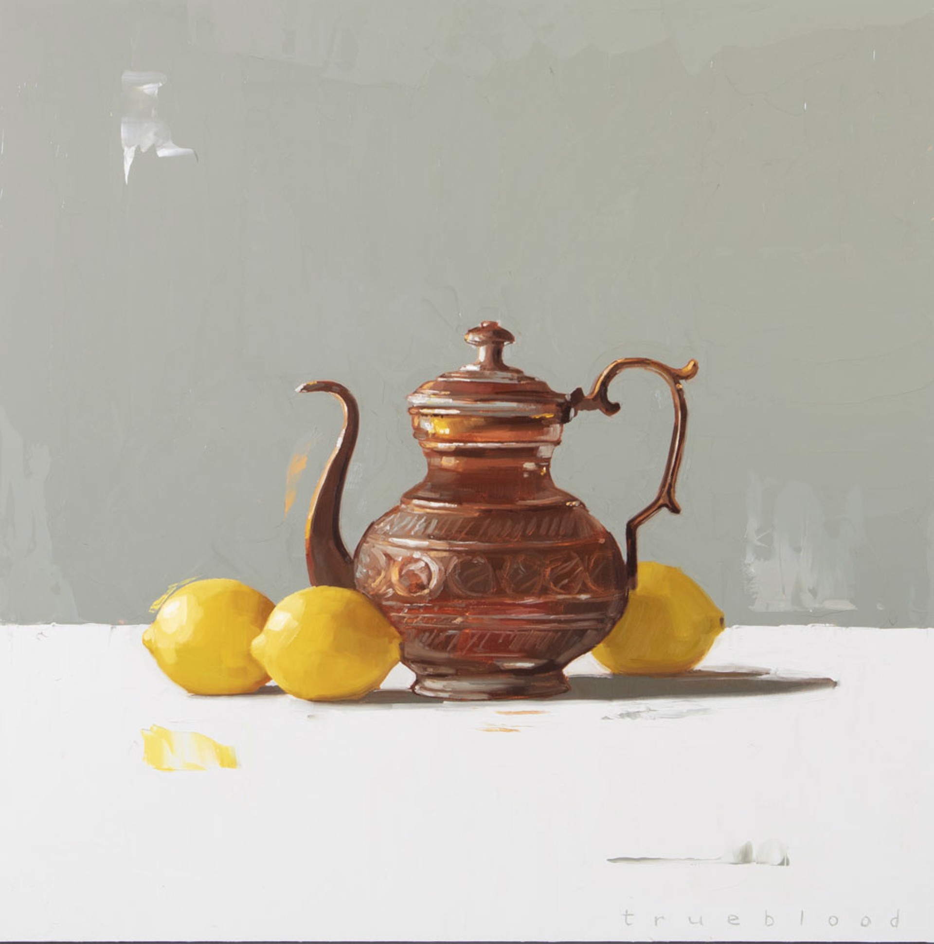 Copper Kettle with Lemons by Megan Trueblood