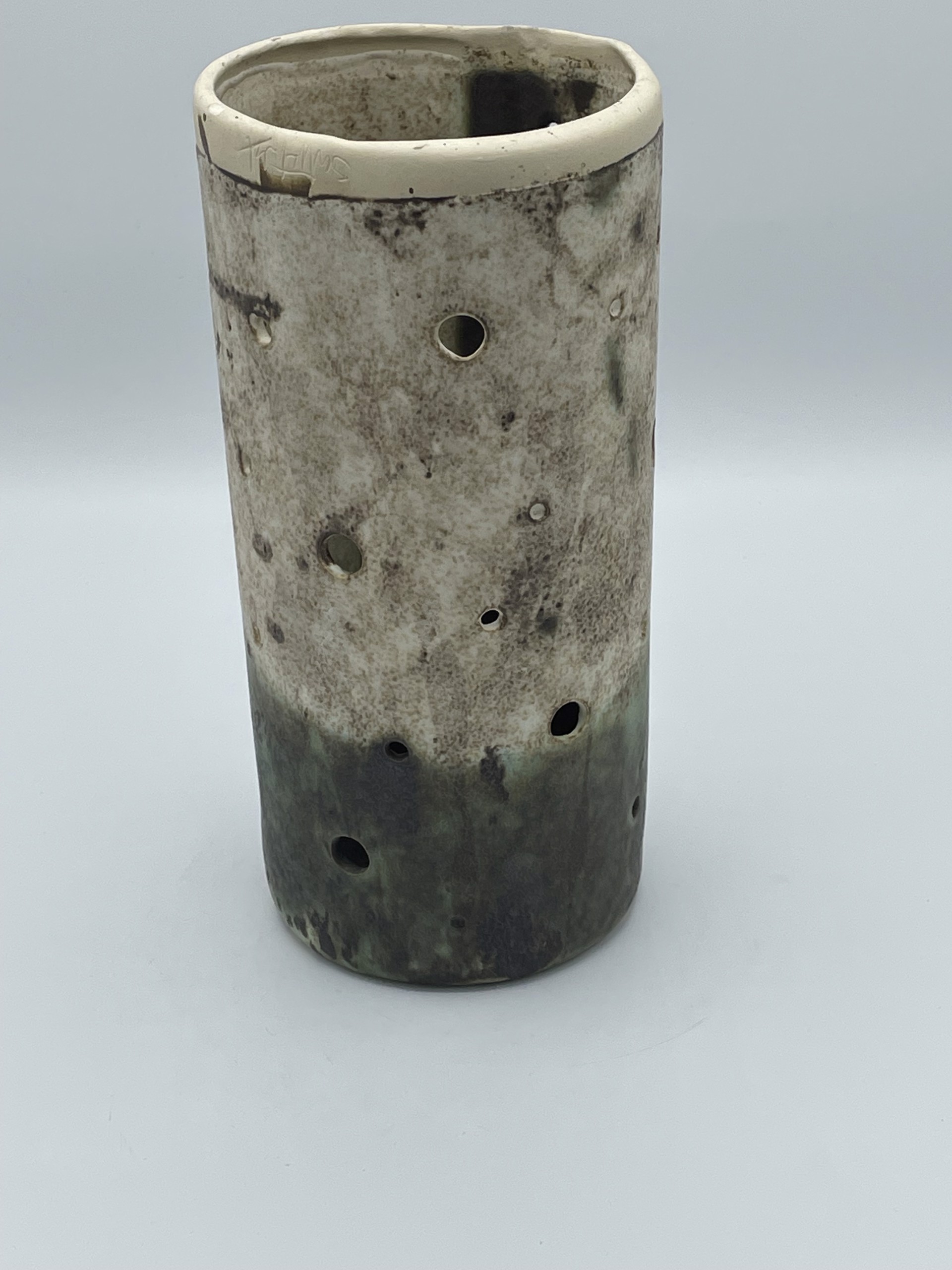 Cylinder With Holes by Satterfield Pottery
