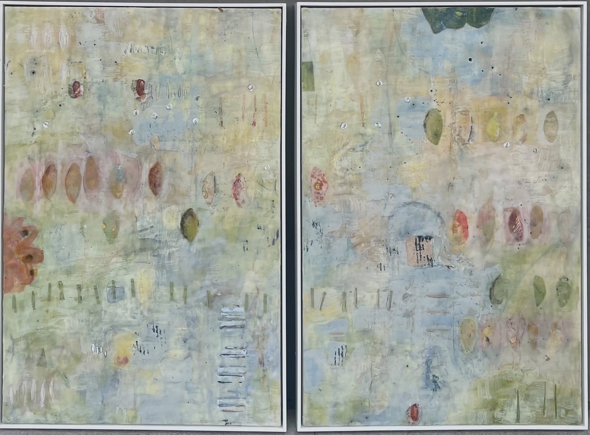 Morning Reflections Diptych by Kathy Hughes