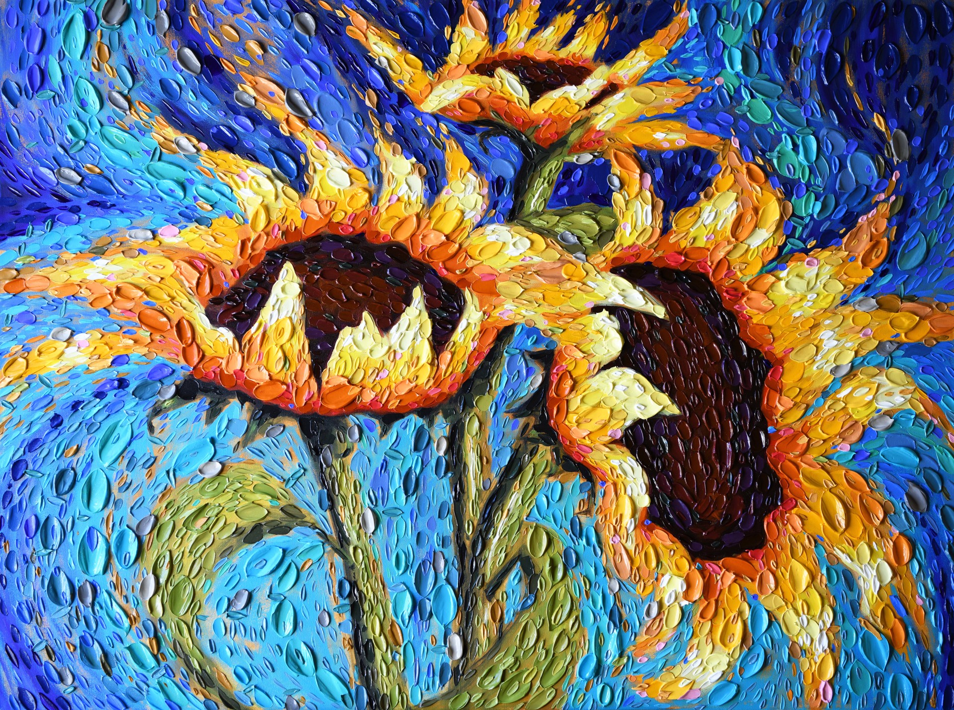 Sante Fe Sunflowers by Dena Tollefson