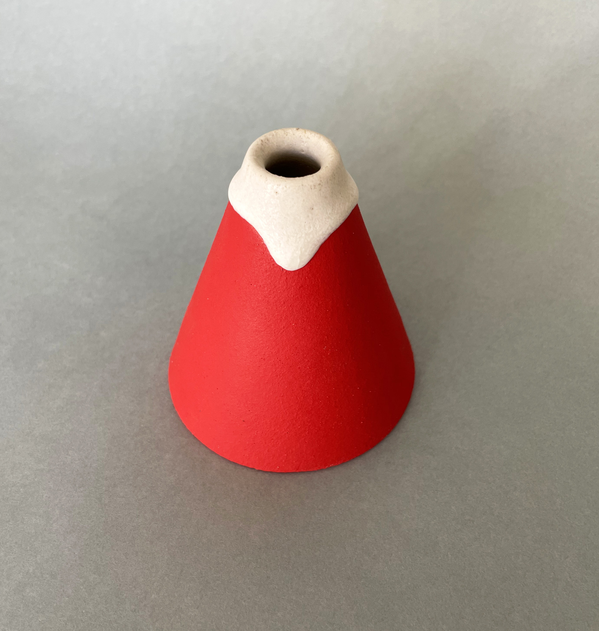Red Cone Vase by Bean Finneran