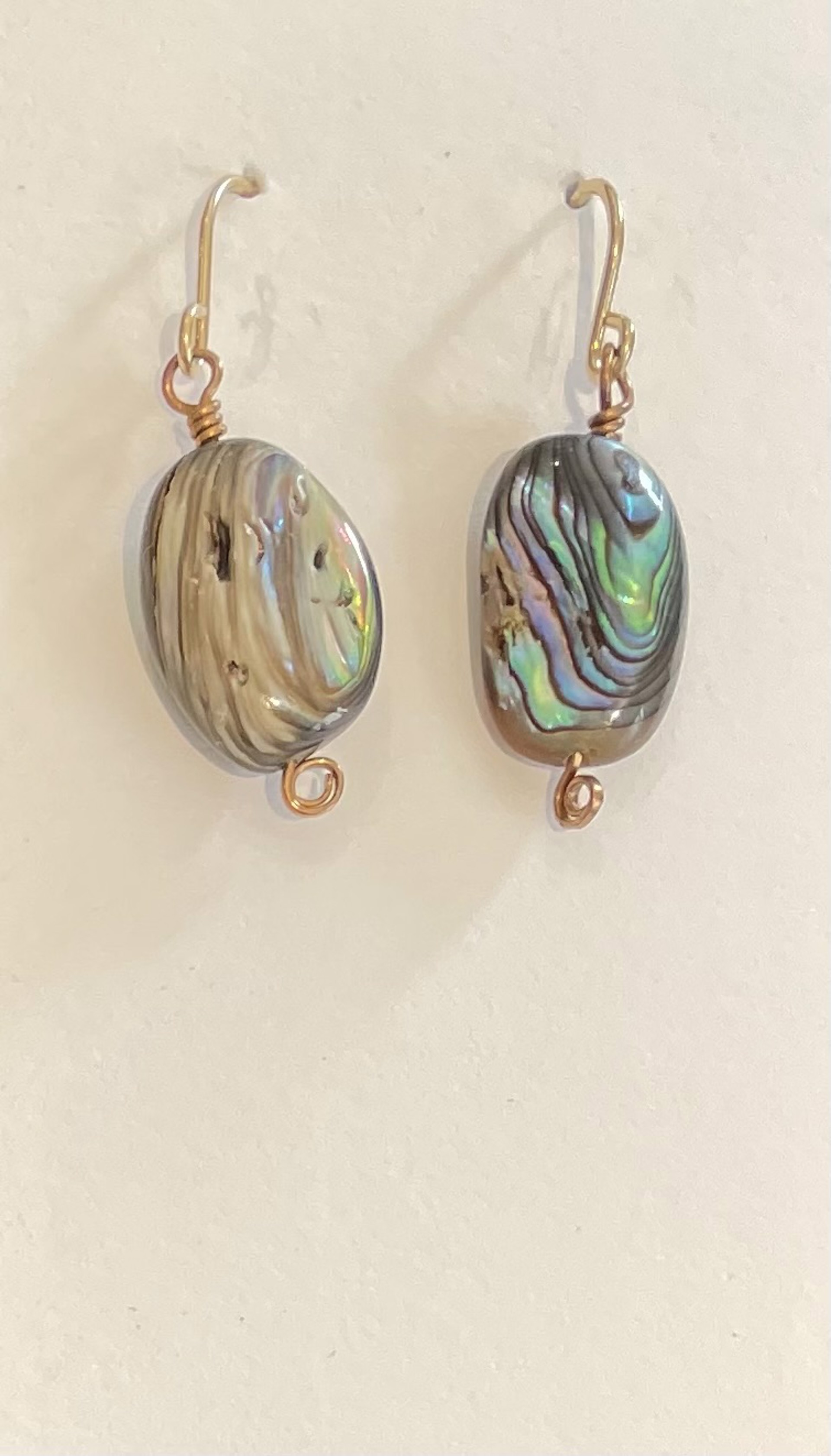Abalone on Gold Filled Earrings by Emelie Hebert