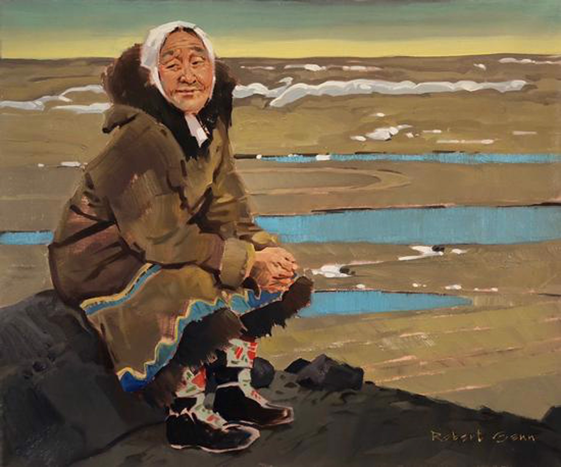 Woman of the Barrens by Robert Genn (1936-2014)