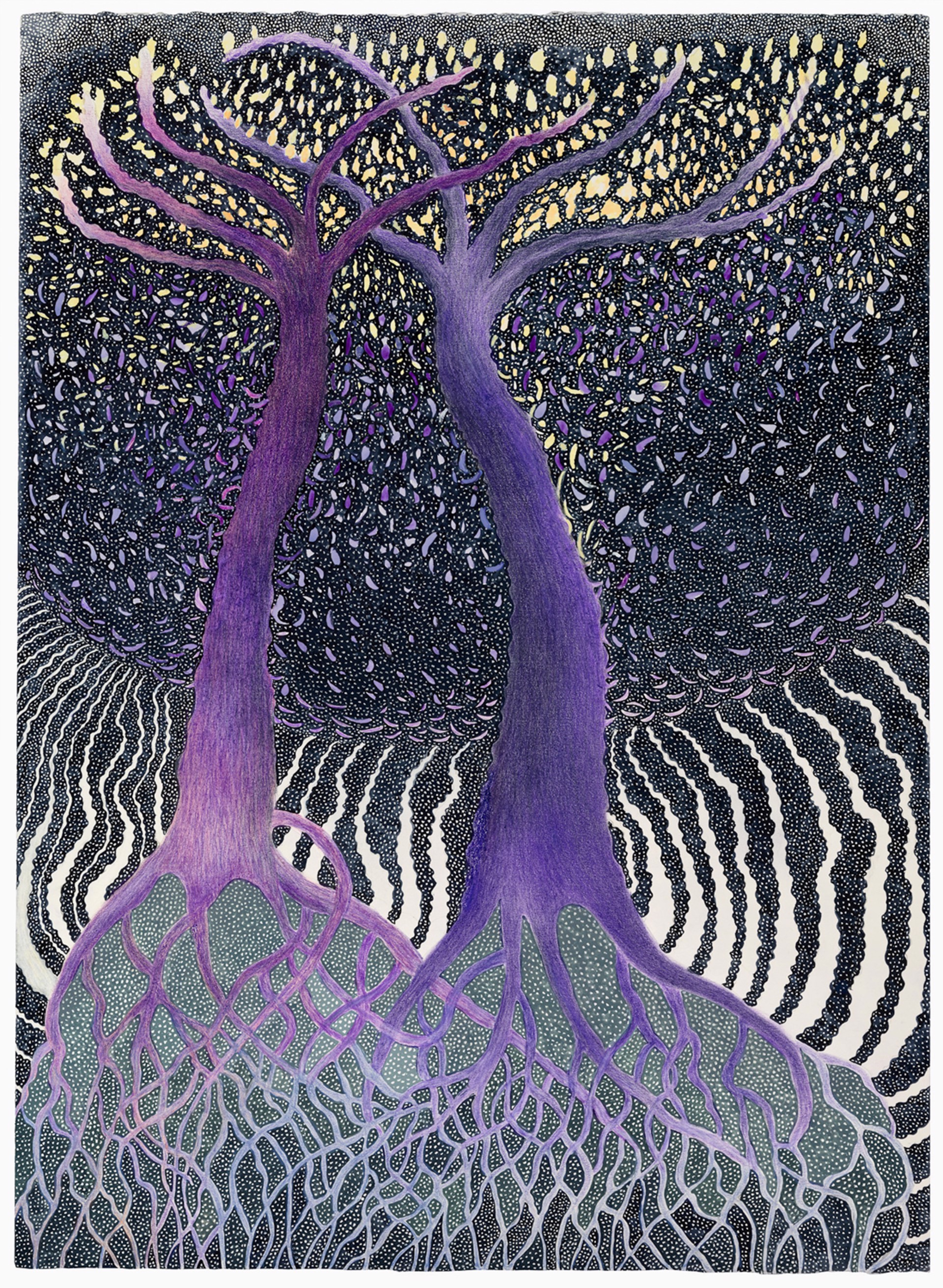Two Purple Trees by Ann Leda Shapiro