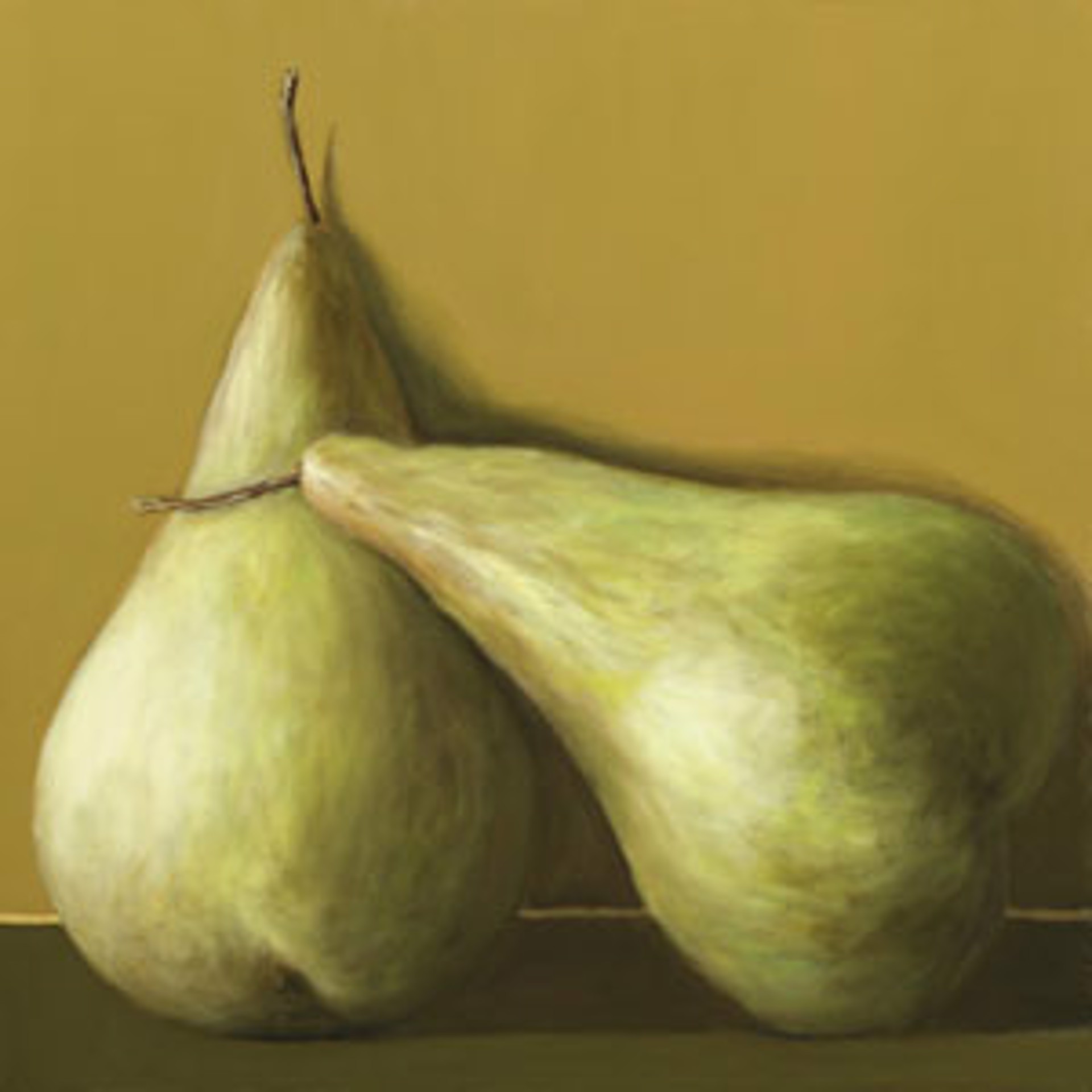 Pears on Green by Bill Chisholm
