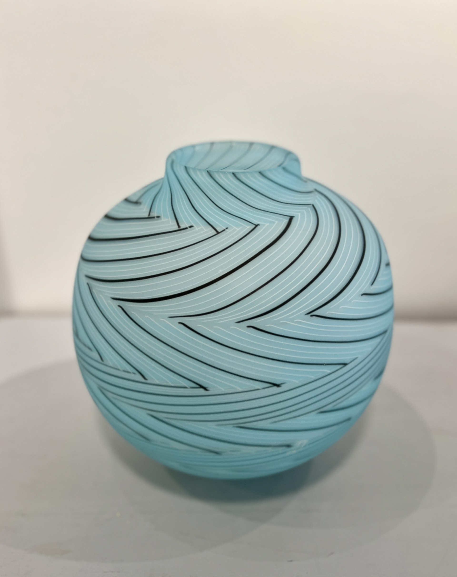 Blue Altered Cane Vase by John Geci