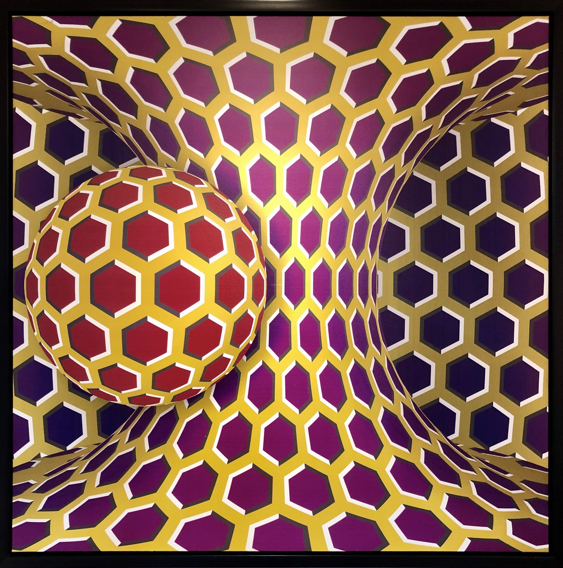"Purple Bee Optical Illusion" by BuMa Project