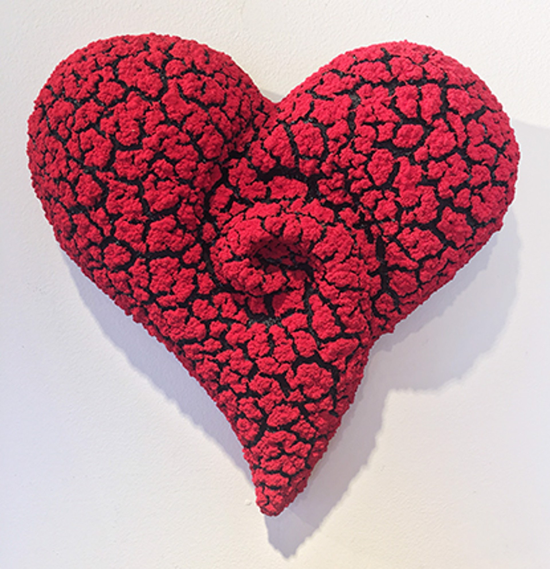 Red Swirled Lichen Heart by Randy O'Brien