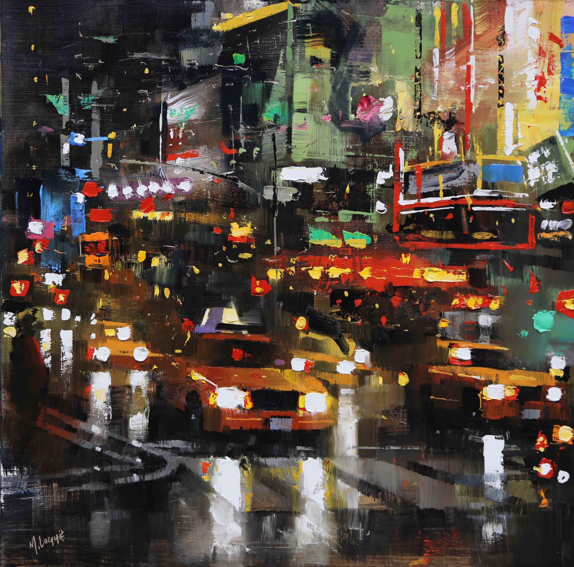 Taxi Reflections (SOLD) by MARK LAGUE