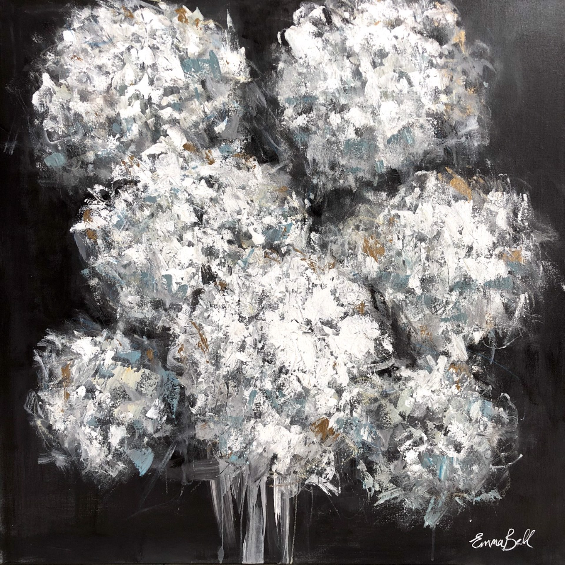 White Hydrangeas by Emma Bell
