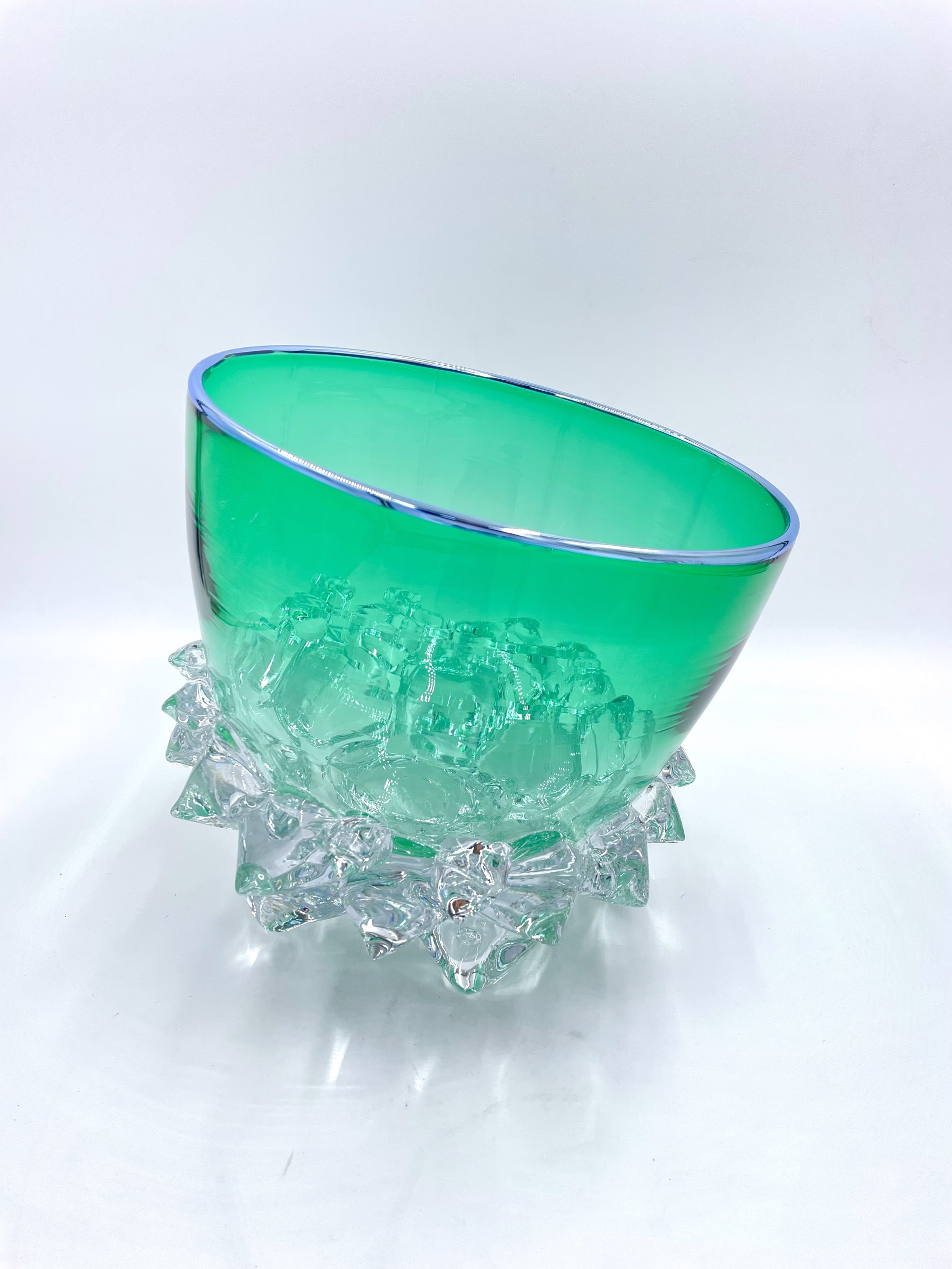 Thorn Vessel Emerald Green 9" by Andrew Madvin