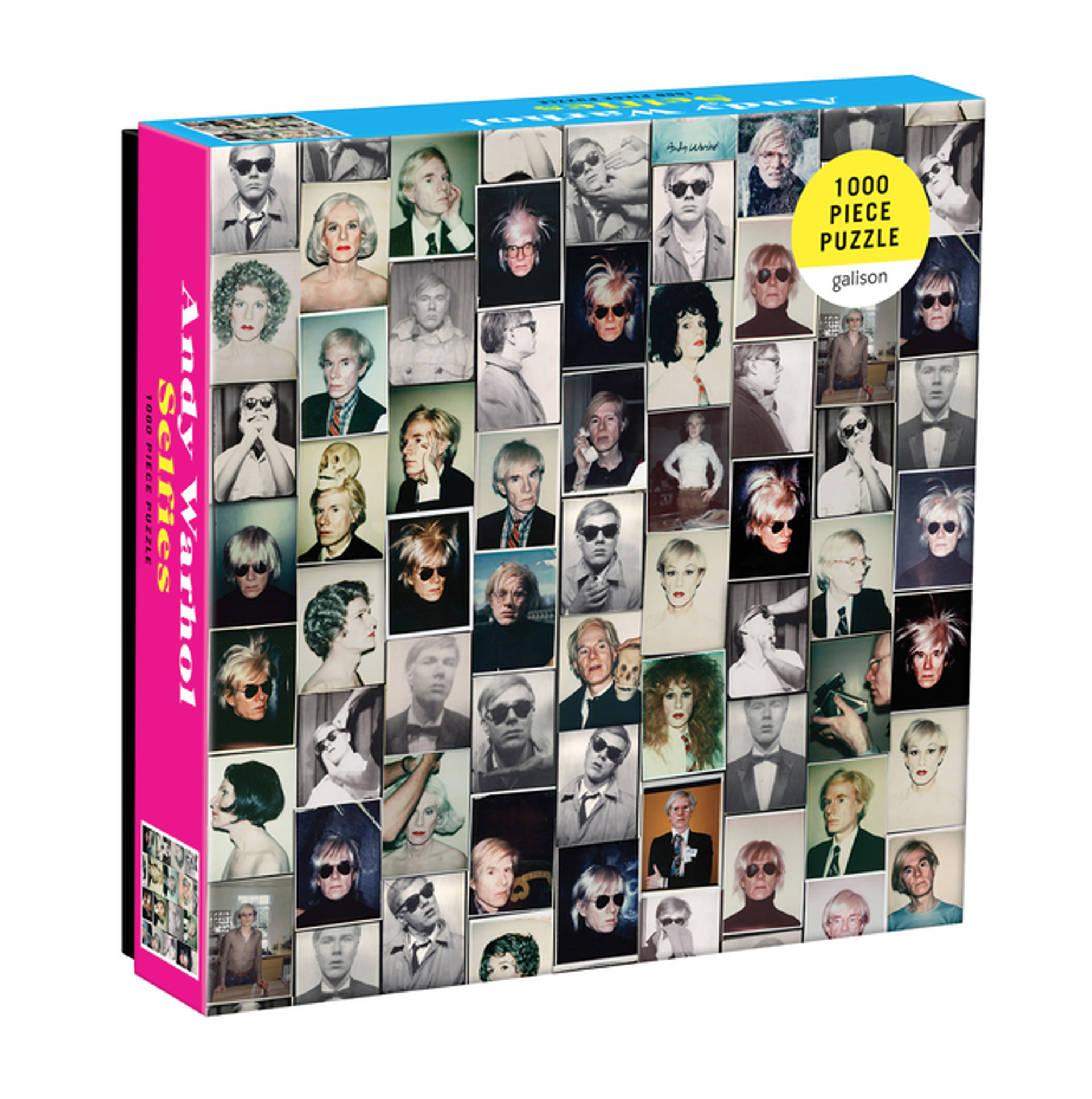 Andy Warhol Selfies 1000 Piece Puzzle in a Square Box by Andy Warhol