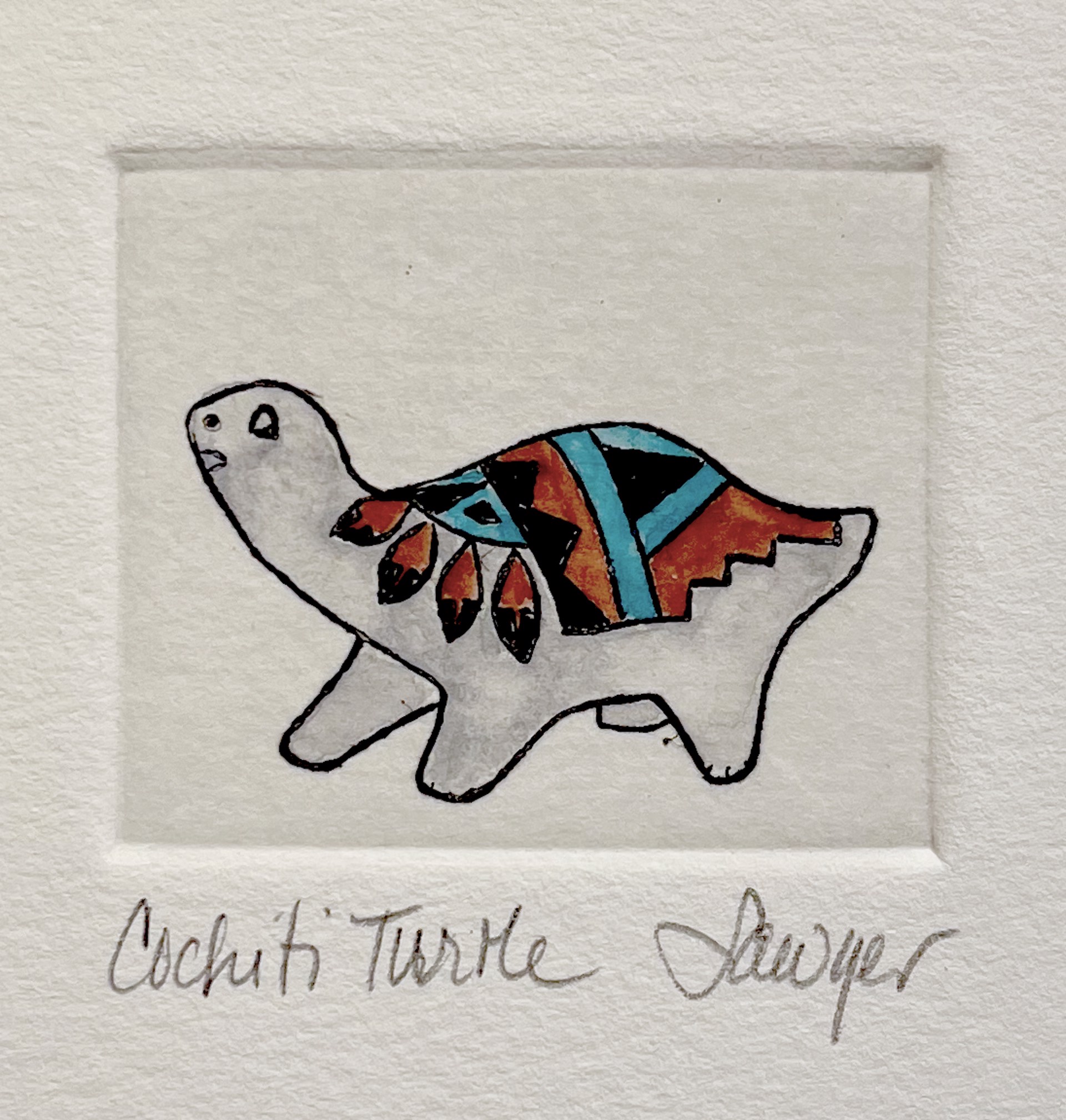 Cochiti Turtle (framed) by Anne Sawyer