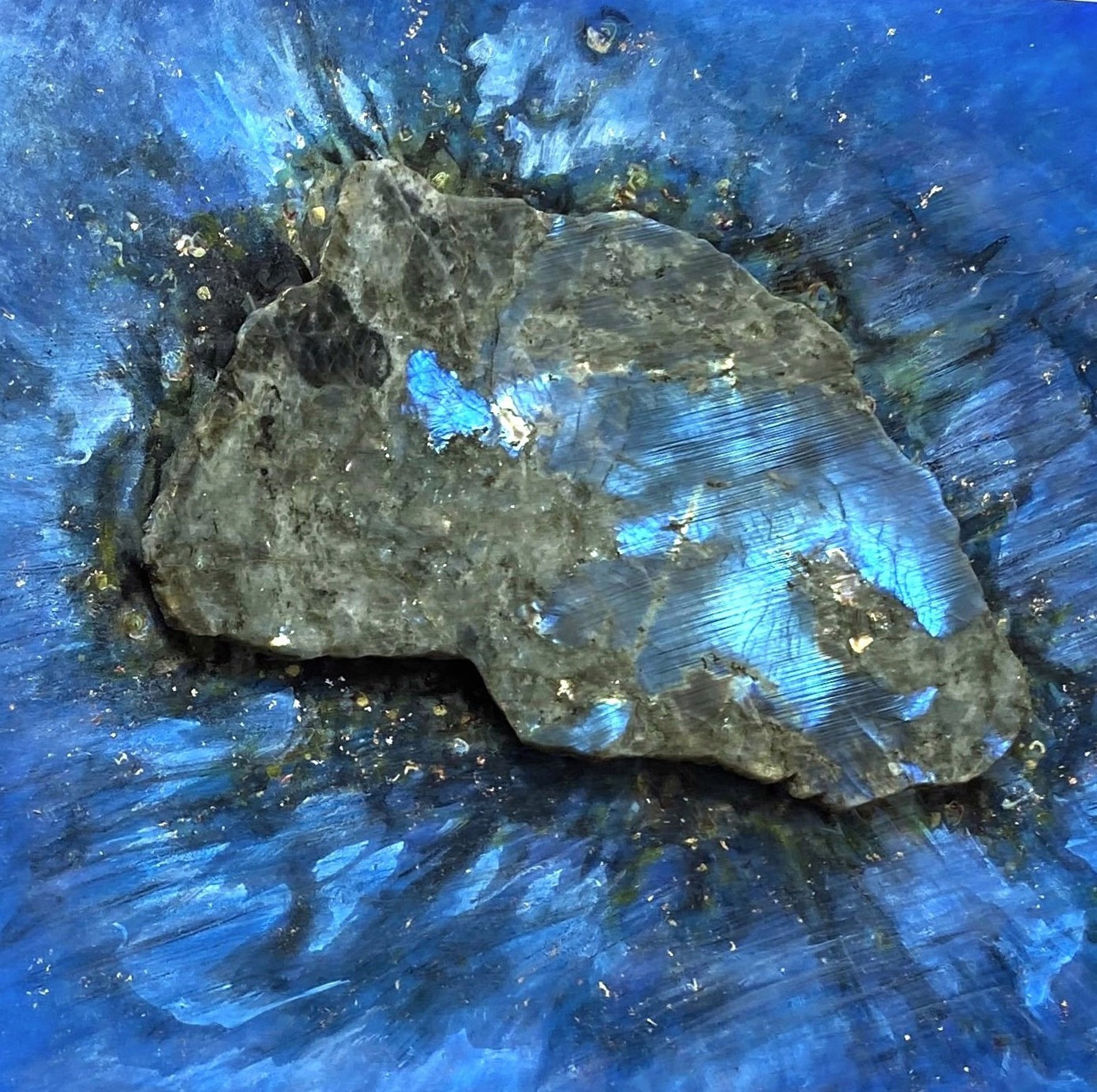 Neptune's Fire (Labradorite) by Redhawk Mallet