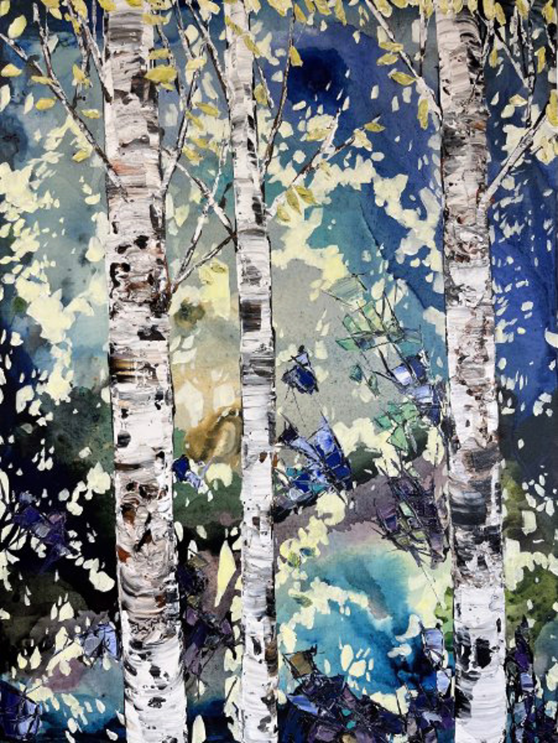Birches and Blues by Maya Eventov